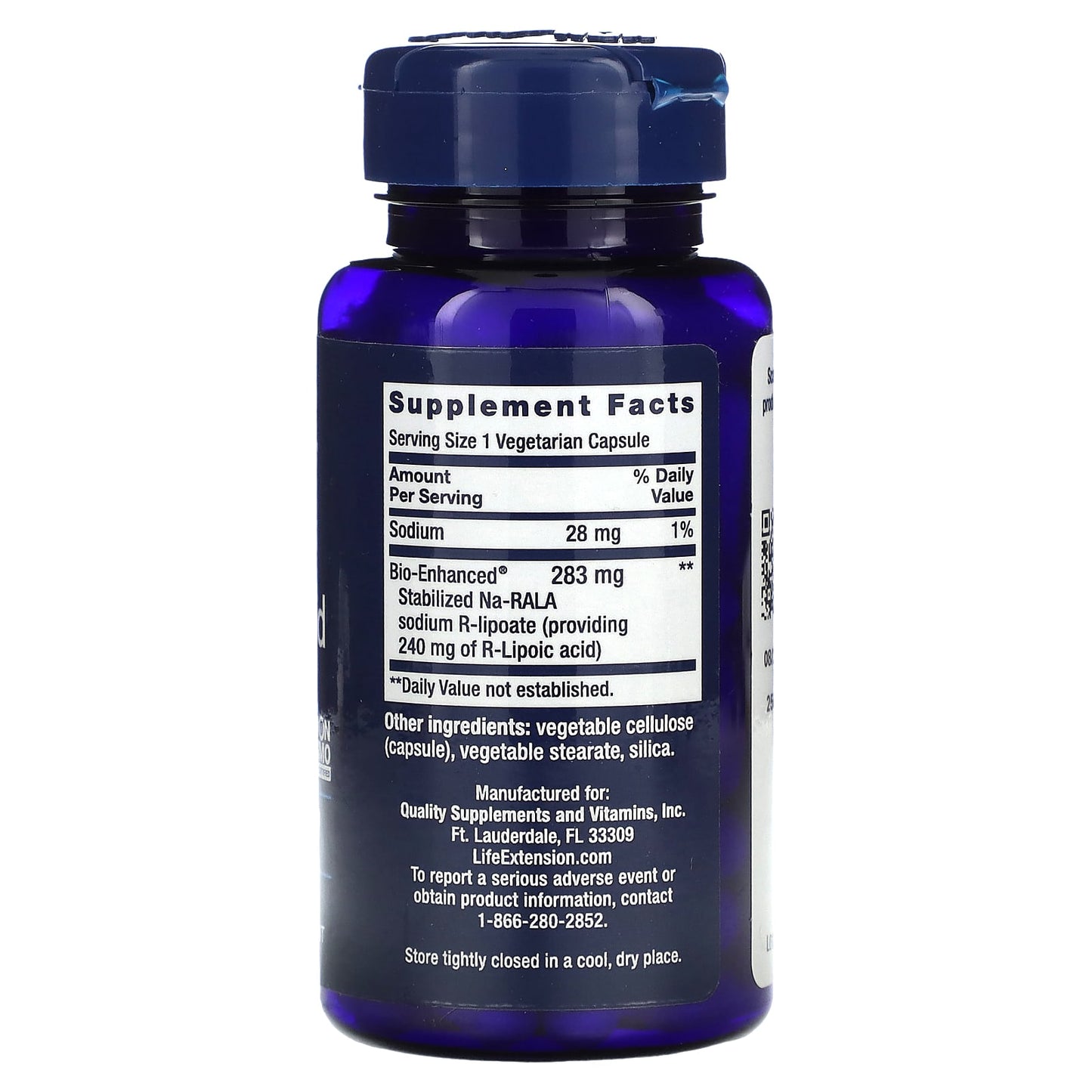 Life Extension, Super R-Lipoic Acid, 240 mg, 60 Vegetarian Capsules UPC 737870120865 | HiLife Vitamins