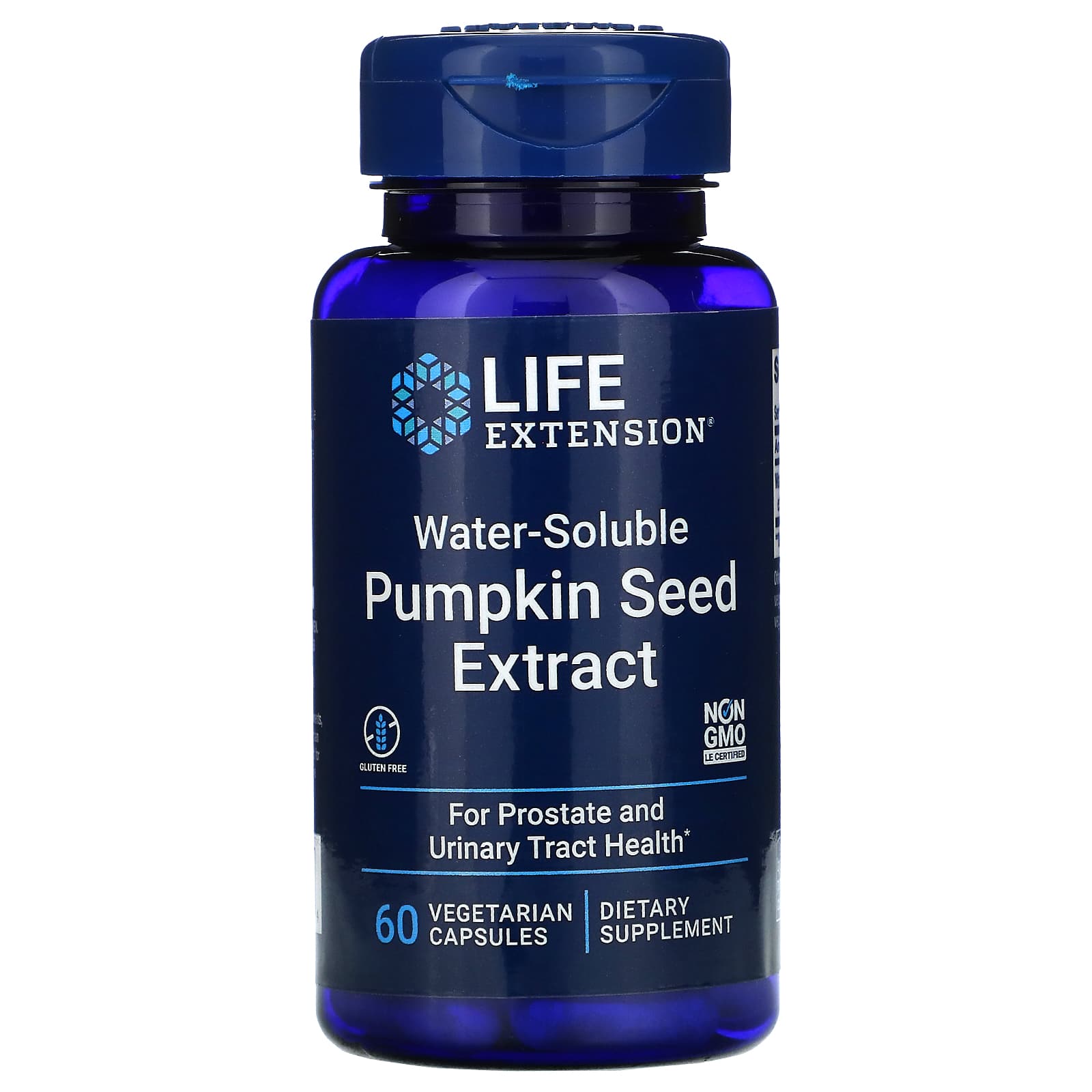 Life Extension, Water-Soluble Pumpkin Seed Ex, 60 Capsules UPC 737870120964 | HiLife Vitamins