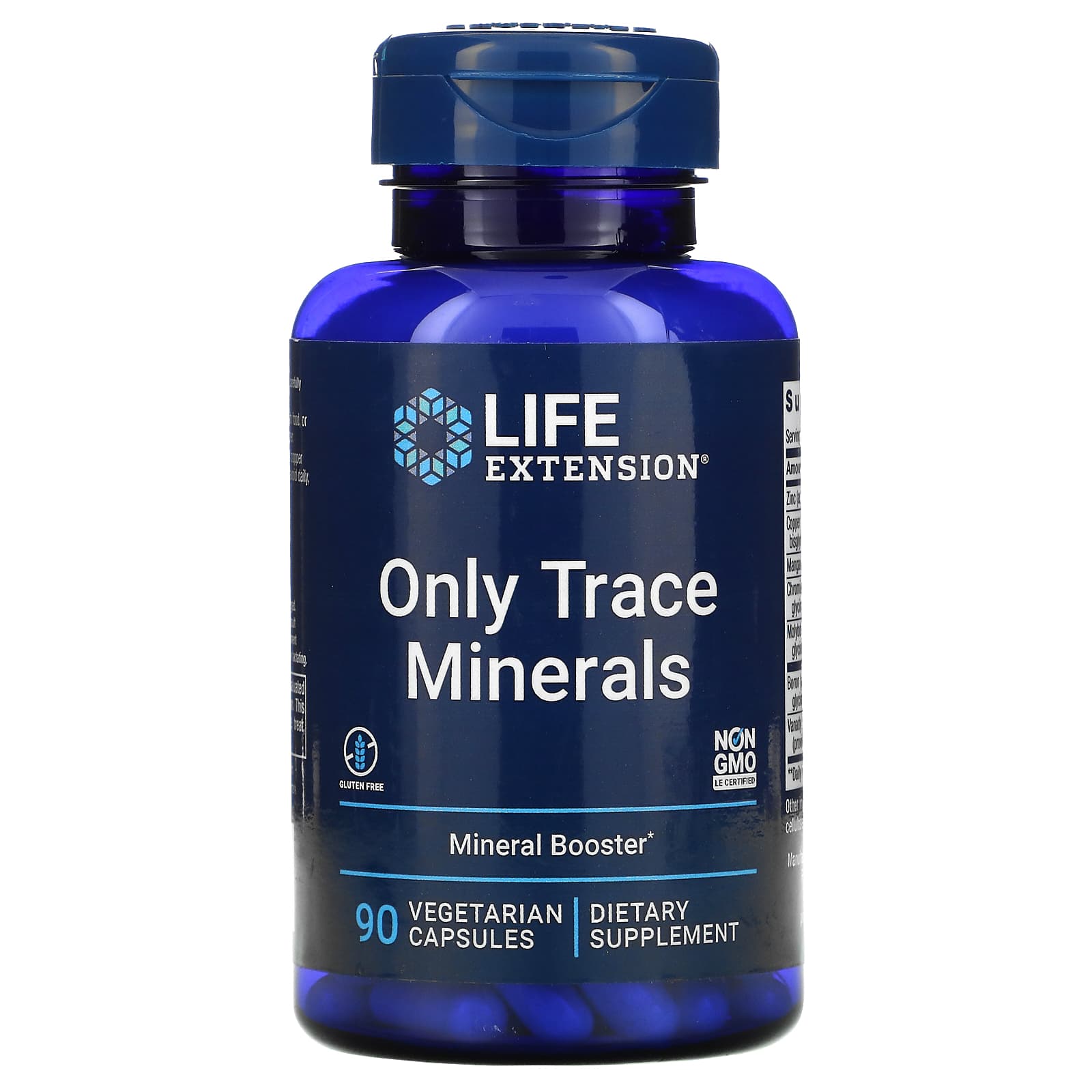 Life Extension, Only Trace Minerals, 90 Capsules UPC 737870132899 | HiLife Vitamins