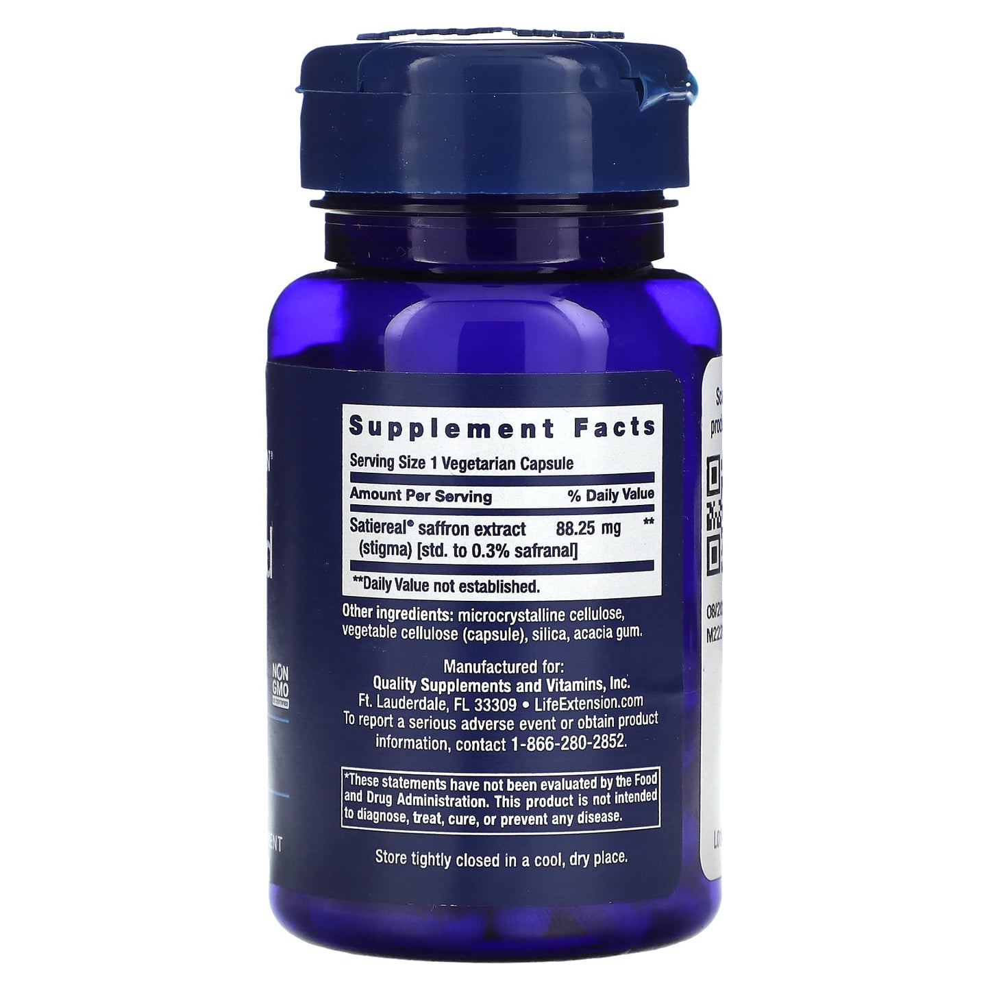 Life Extension, Optimized Saffron, 60 Capsules UPC 737870143260 | HiLife Vitamins