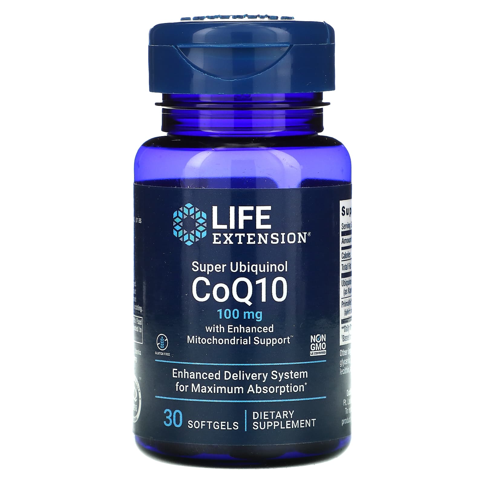 Life Extension, Super Ubiquinol CoQ10 with En, 30 Softgels UPC 737870143734 | HiLife Vitamins