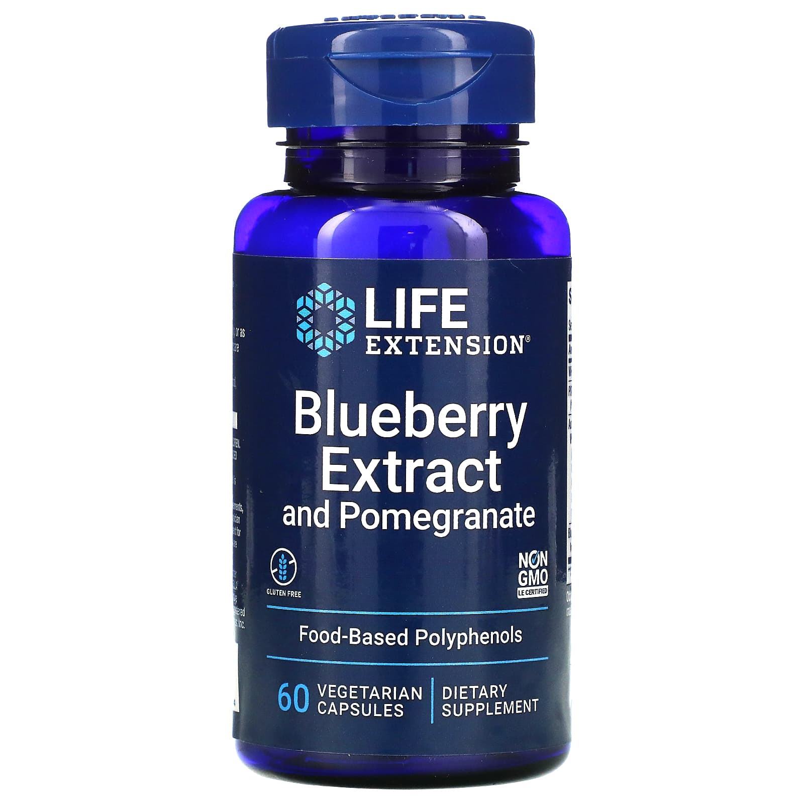 Life Extension, Blueberry Extract and Pomegra, 60 Capsules UPC 737870143864 | HiLife Vitamins