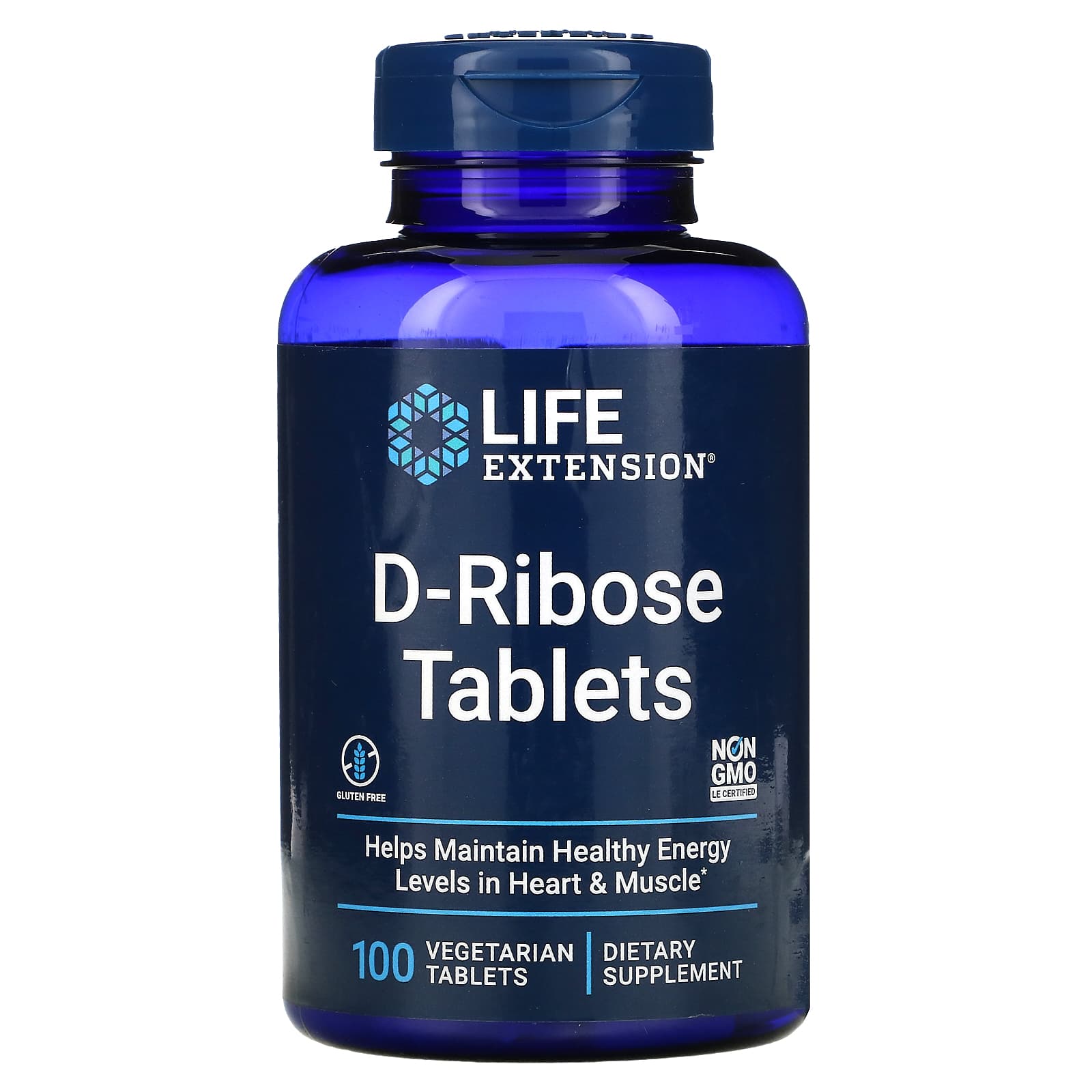 Life Extension, D-Ribose Tablets, 100 Tablets UPC 737870147336 | HiLife Vitamins