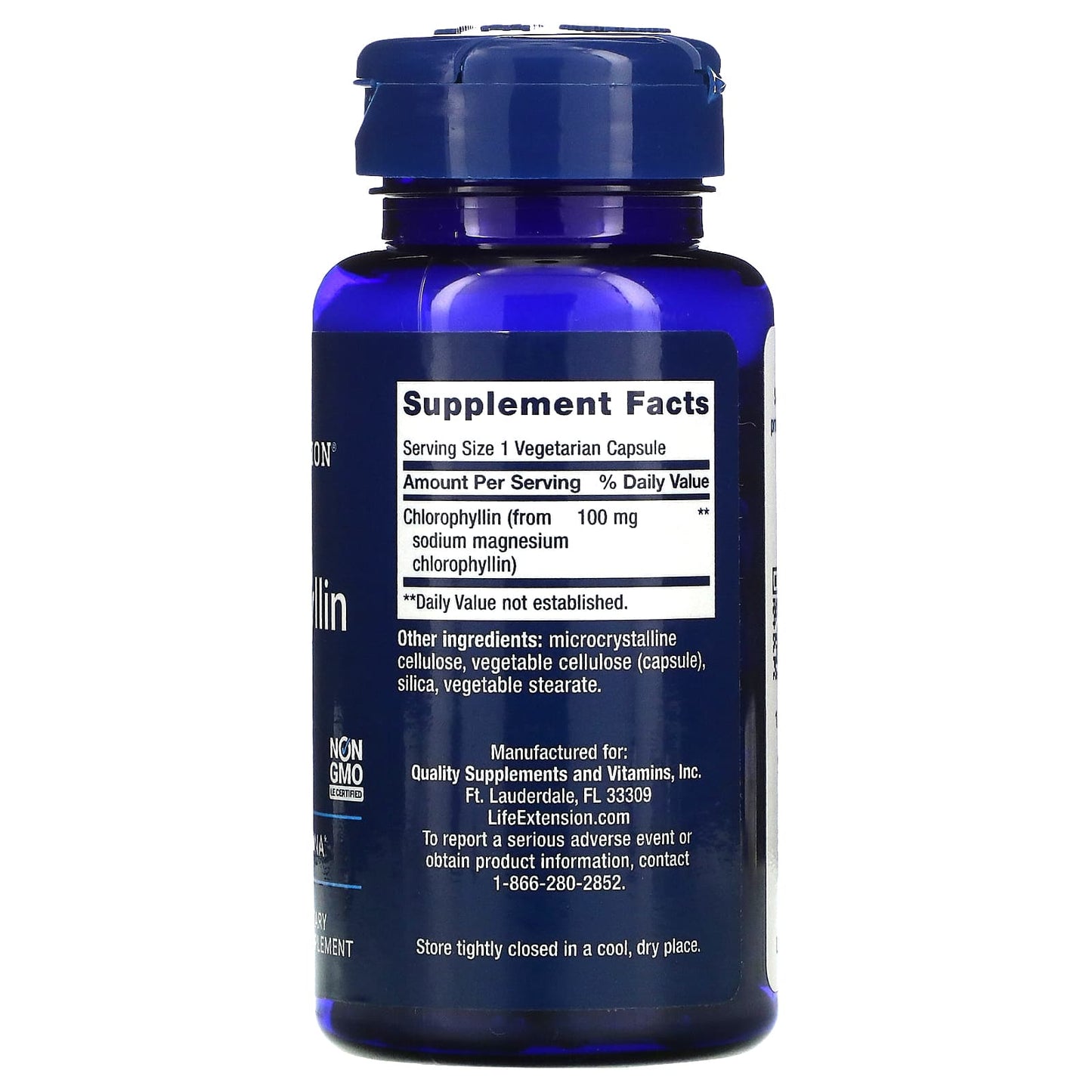 Life Extension, Chlorophyllin, 100 mg, 100 Capsules UPC 737870157113 | HiLife Vitamins