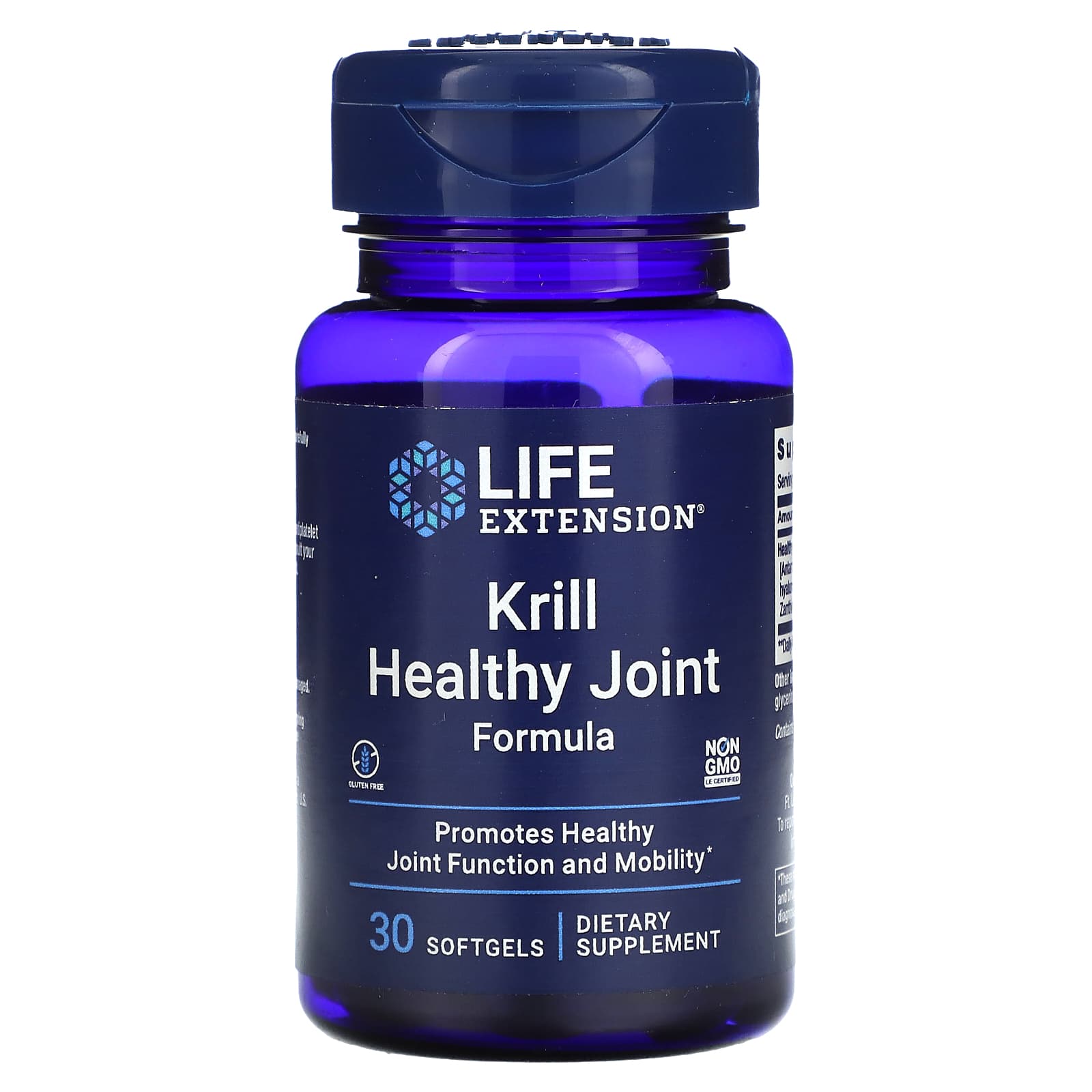 Life Extension, Krill Healthy Joint Formula, 30 Softgels UPC 737870160038 | HiLife Vitamins