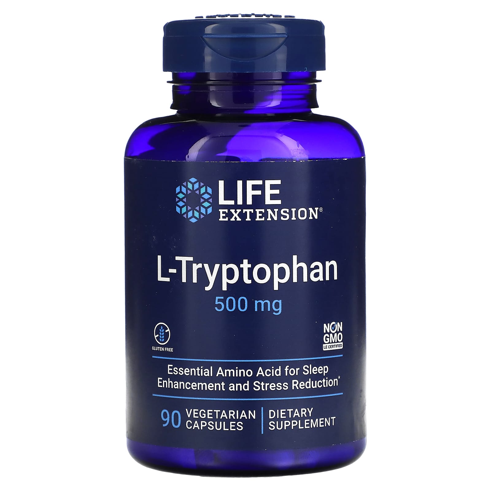 Life Extension, L-Tryptophan, 500 mg, 90 Capsules UPC 737870172291 | HiLife Vitamins