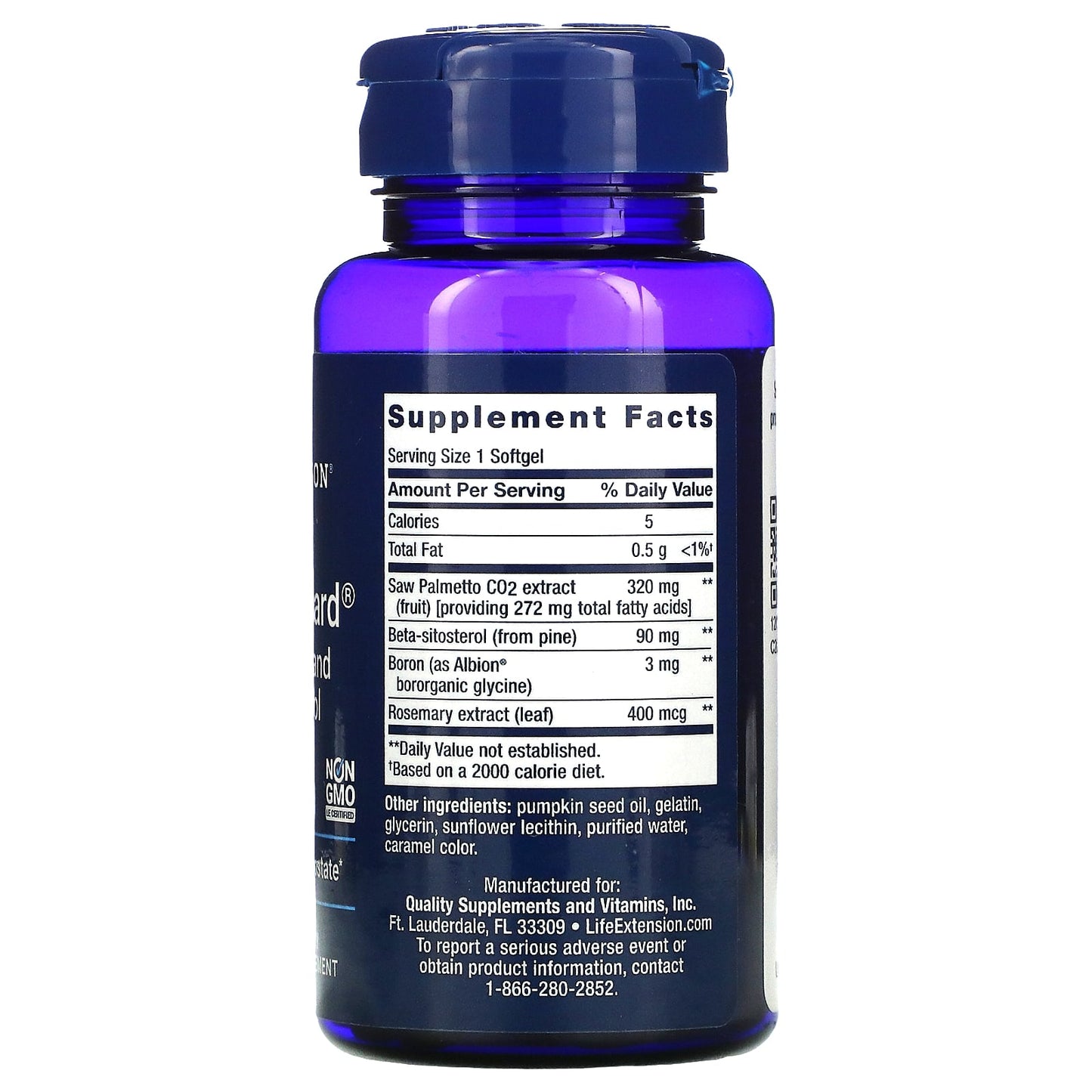 Life Extension, PalmettoGuard, Saw Palmetto a, 30 Softgels UPC 737870178934 | HiLife Vitamins