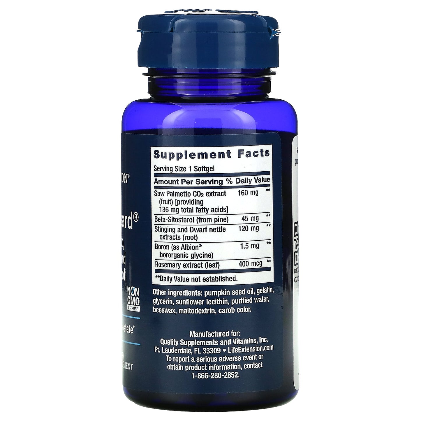 Life Extension, PalmettoGuard Saw Palmetto/Ne, 60 Softgels UPC 737870179061 | HiLife Vitamins