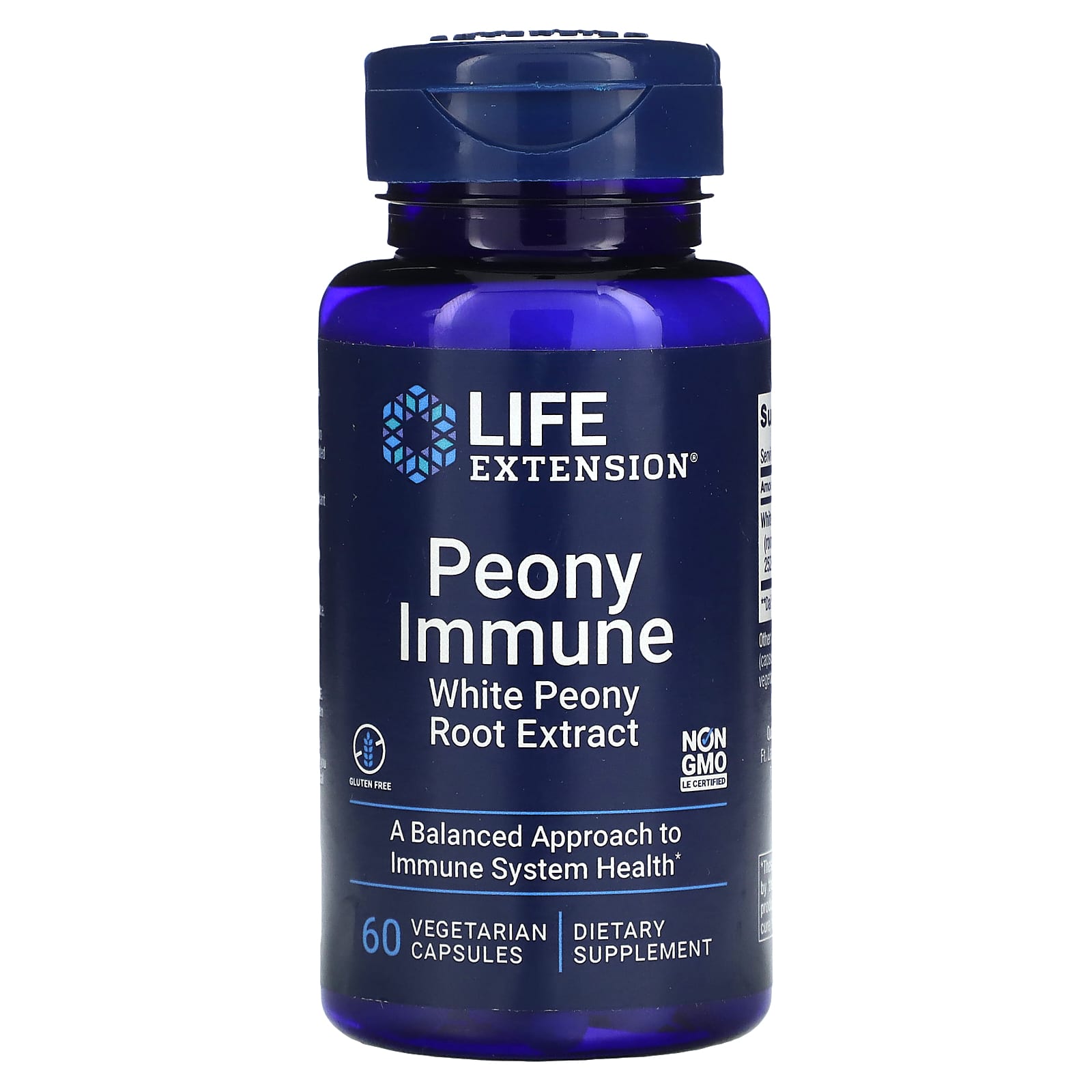 Life Extension, Peony Immune, 60 Capsules UPC 737870181163 | HiLife Vitamins