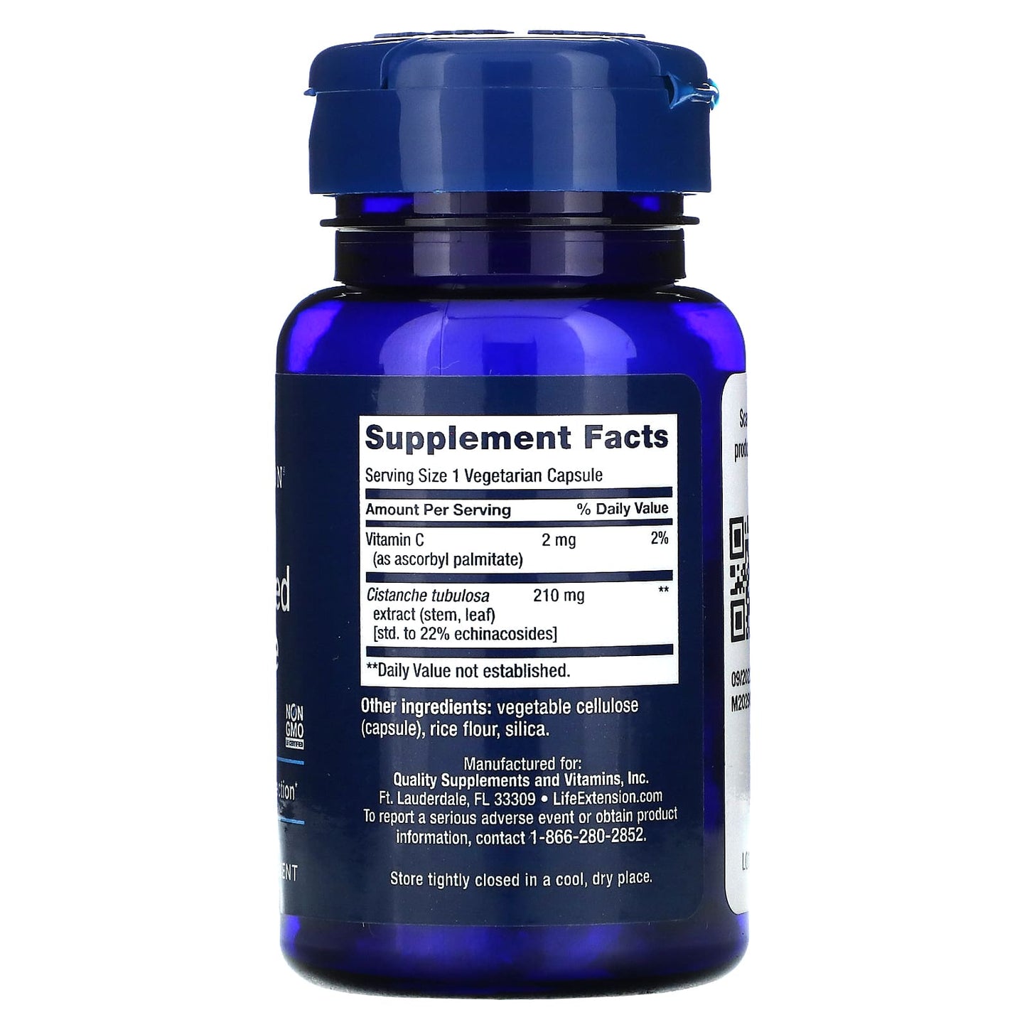 Life Extension, Standardized Cistanche, 30 Vegetarian Capsules UPC 737870190639 | HiLife Vitamins