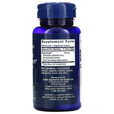 Life Extension, Tear Support with MaquiBright, 30 Vegetarian Capsules UPC 737870191834 | HiLife Vitamins