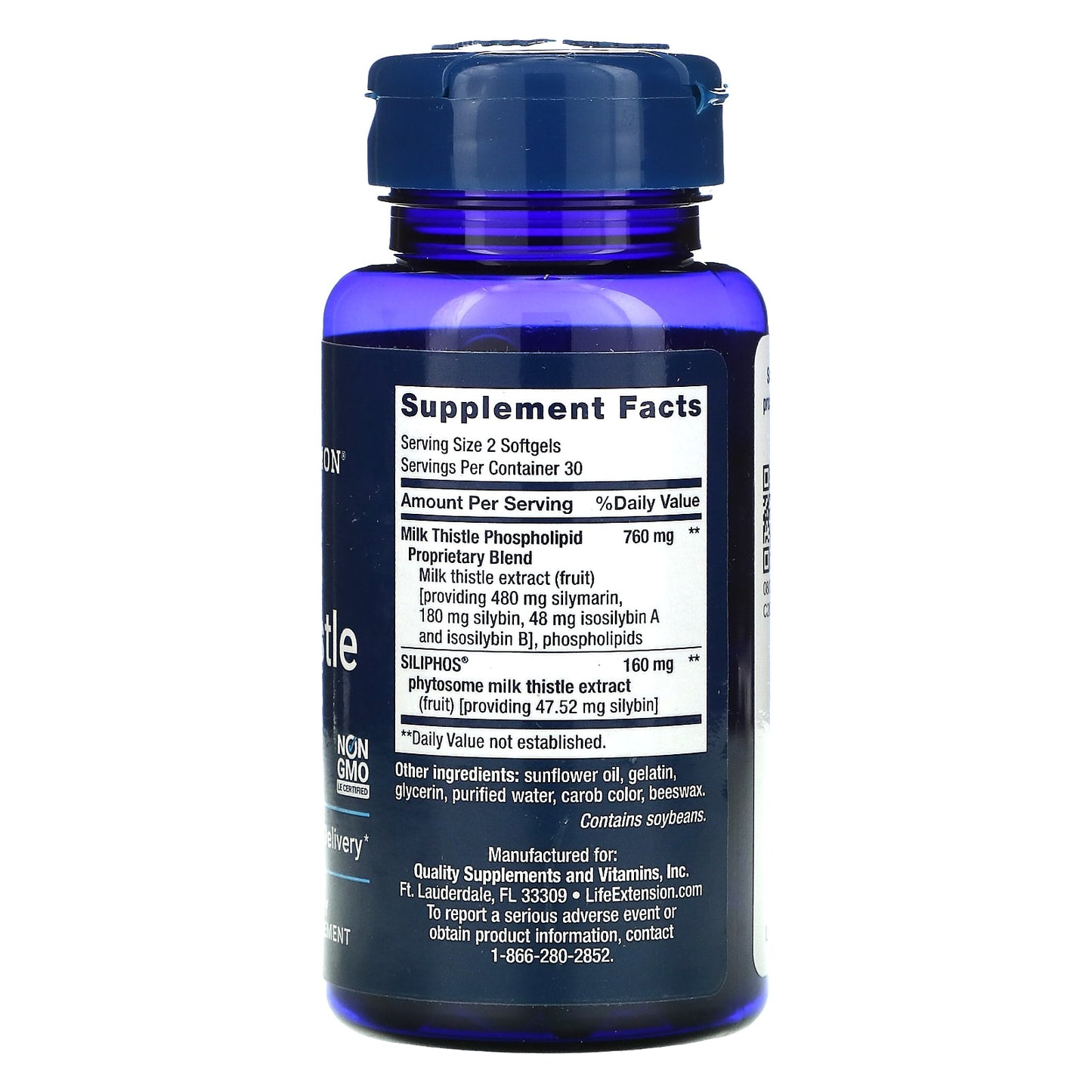 Life Extension, Advanced Milk Thistle, 60 Softgels UPC 737870192268 | HiLife Vitamins