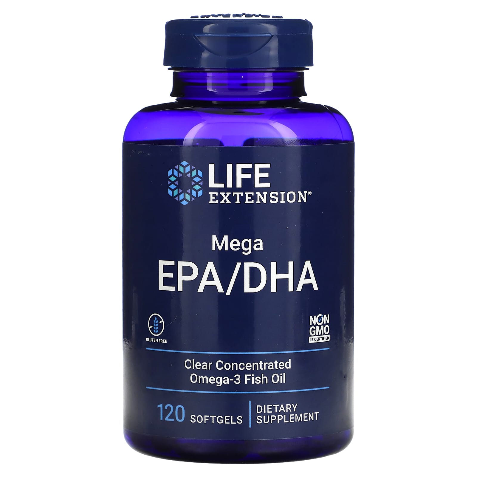 Life Extension, Mega EPA/DHA, 120 Softgels UPC 737870193715 | HiLife Vitamins