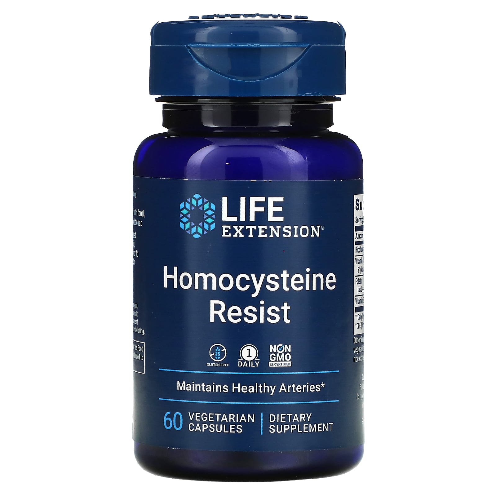 Life Extension, Homocysteine Resist, 60 Vegetarian Capsules UPC 737870212164 | HiLife Vitamins
