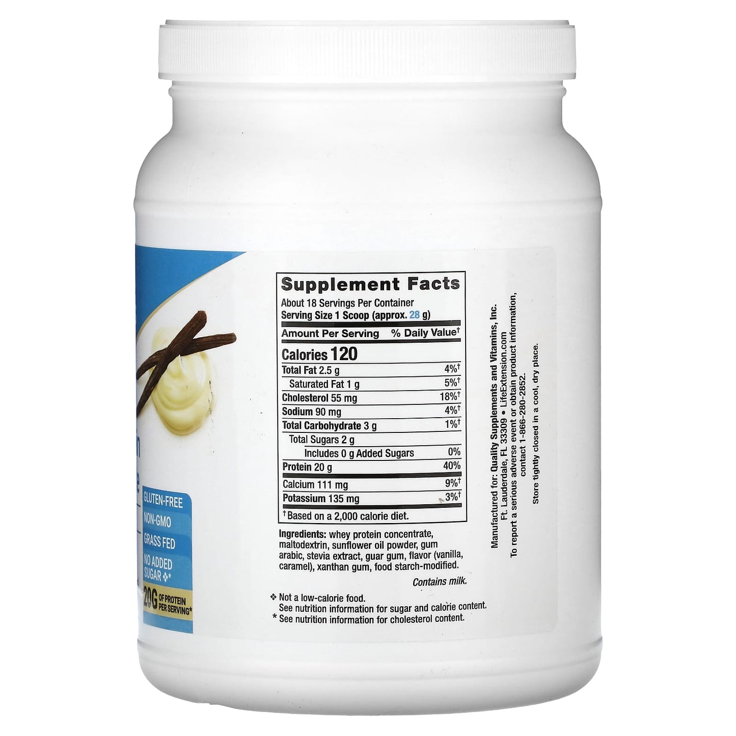Life Extension, WHEY PROTEIN CONCENTRATE, 550 Gms UPC 737870226017 | HiLife Vitamins
