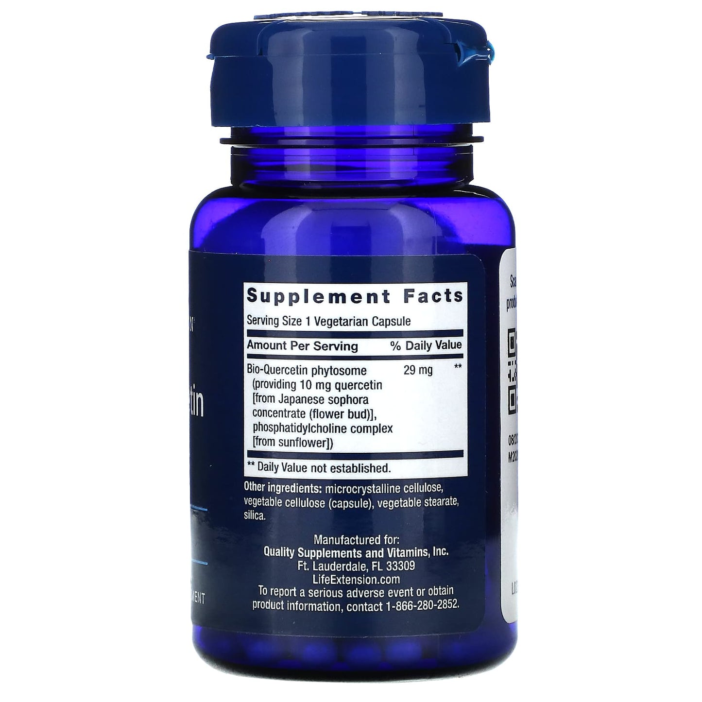 Life Extension, Bio-Quercetin, 30 Vegetarian Capsules UPC 737870230236 | HiLife Vitamins
