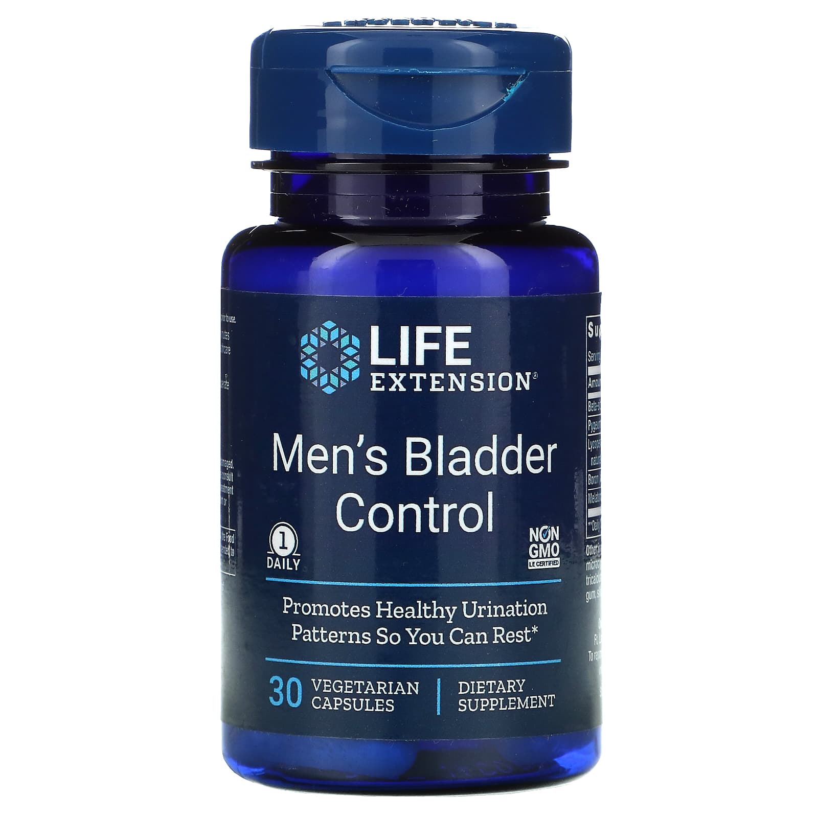 Life Extension, Men's Bladder Control, 30 Vegetarian Capsules UPC 737870230632 | HiLife Vitamins