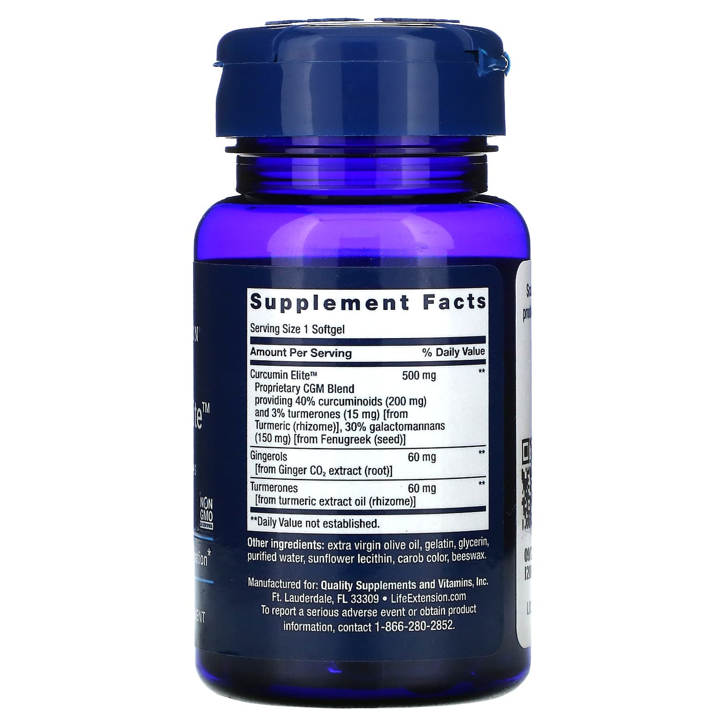Life Extension, Advanced Curcumin Elite, Turm, 60 Softgels UPC 737870232438 | HiLife Vitamins