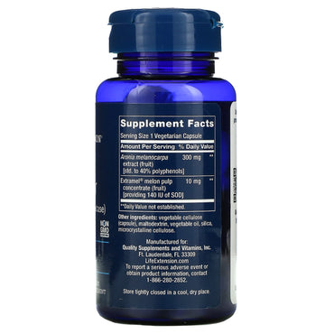 Life Extension, SOD Booster, 30 vegetarian capsules UPC 737870236139 | HiLife Vitamins