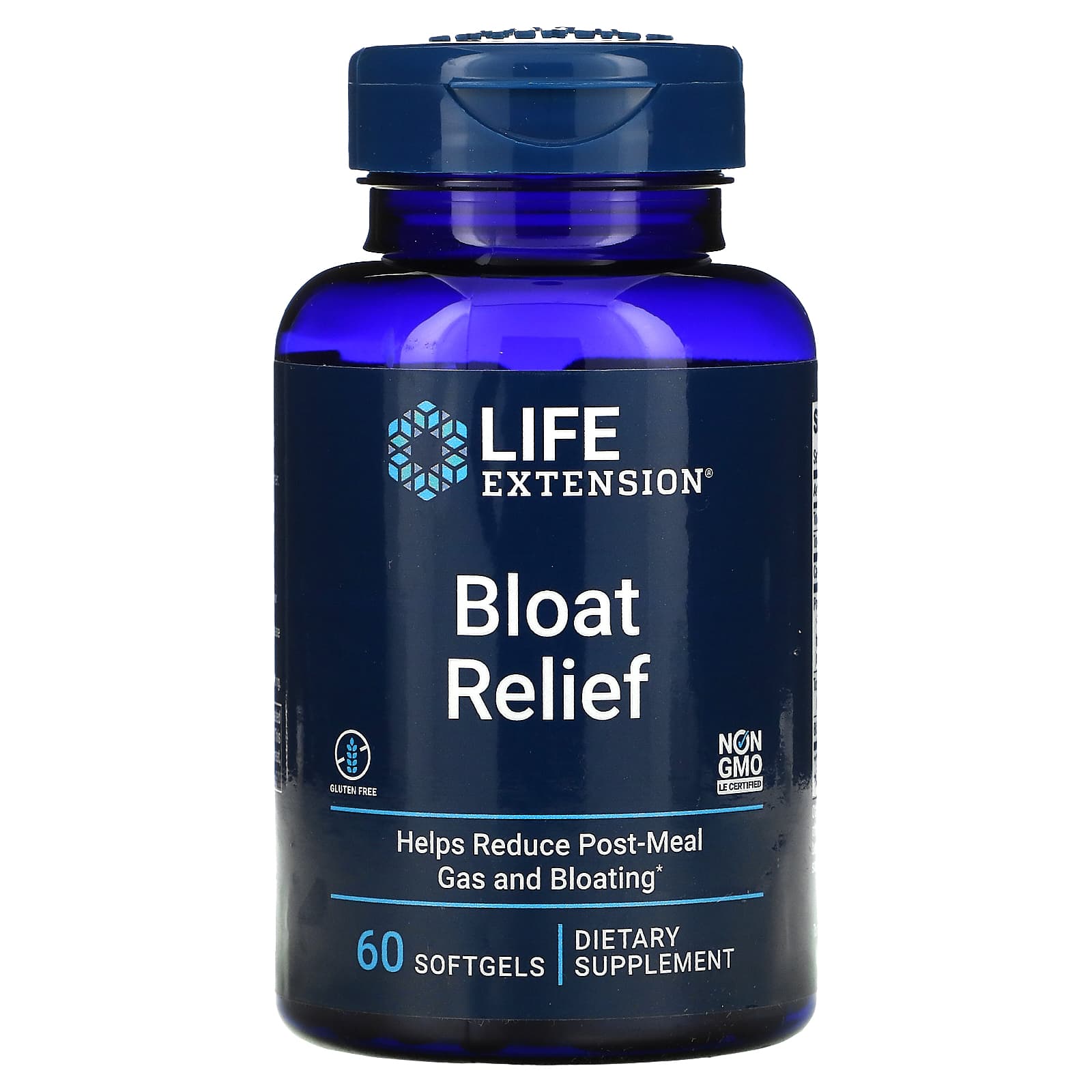 Life Extension, Bloat Relief, 60 Softgels UPC 737870241263 | HiLife Vitamins