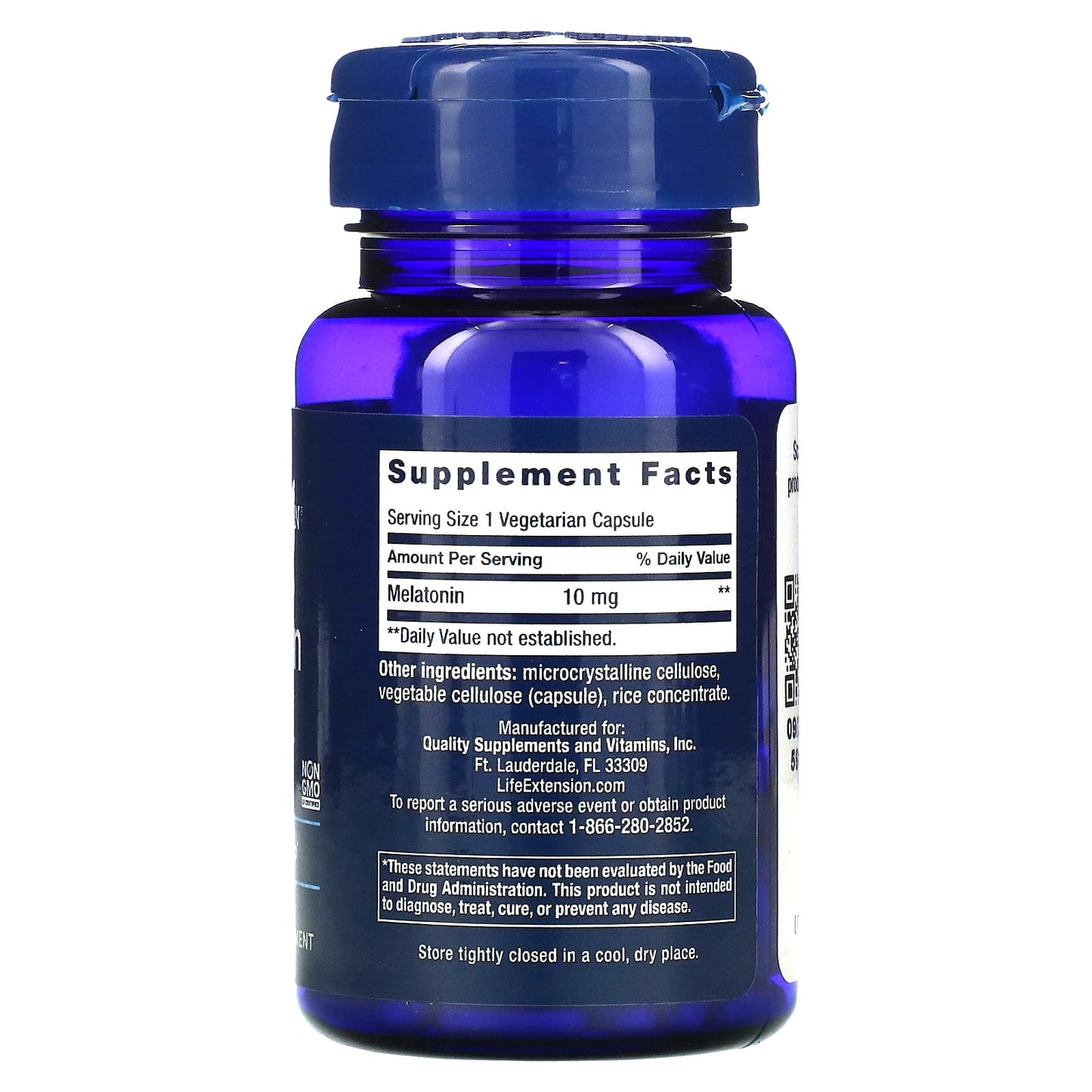 Life Extension, Melatonin, 10 mg, 60 Capsules UPC 737870331063 | HiLife Vitamins
