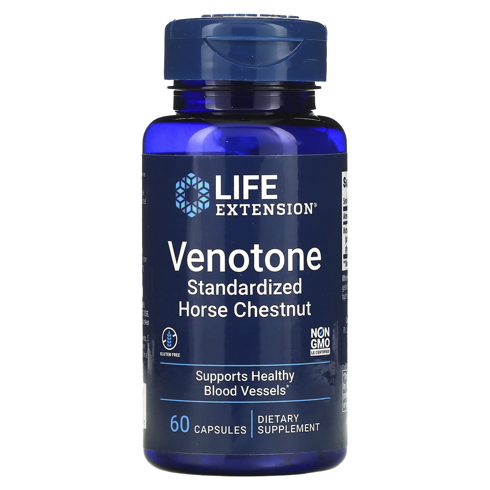 Life Extension, Venotone, Standardized Horse, 60 Capsules UPC 737870408062 | HiLife Vitamins