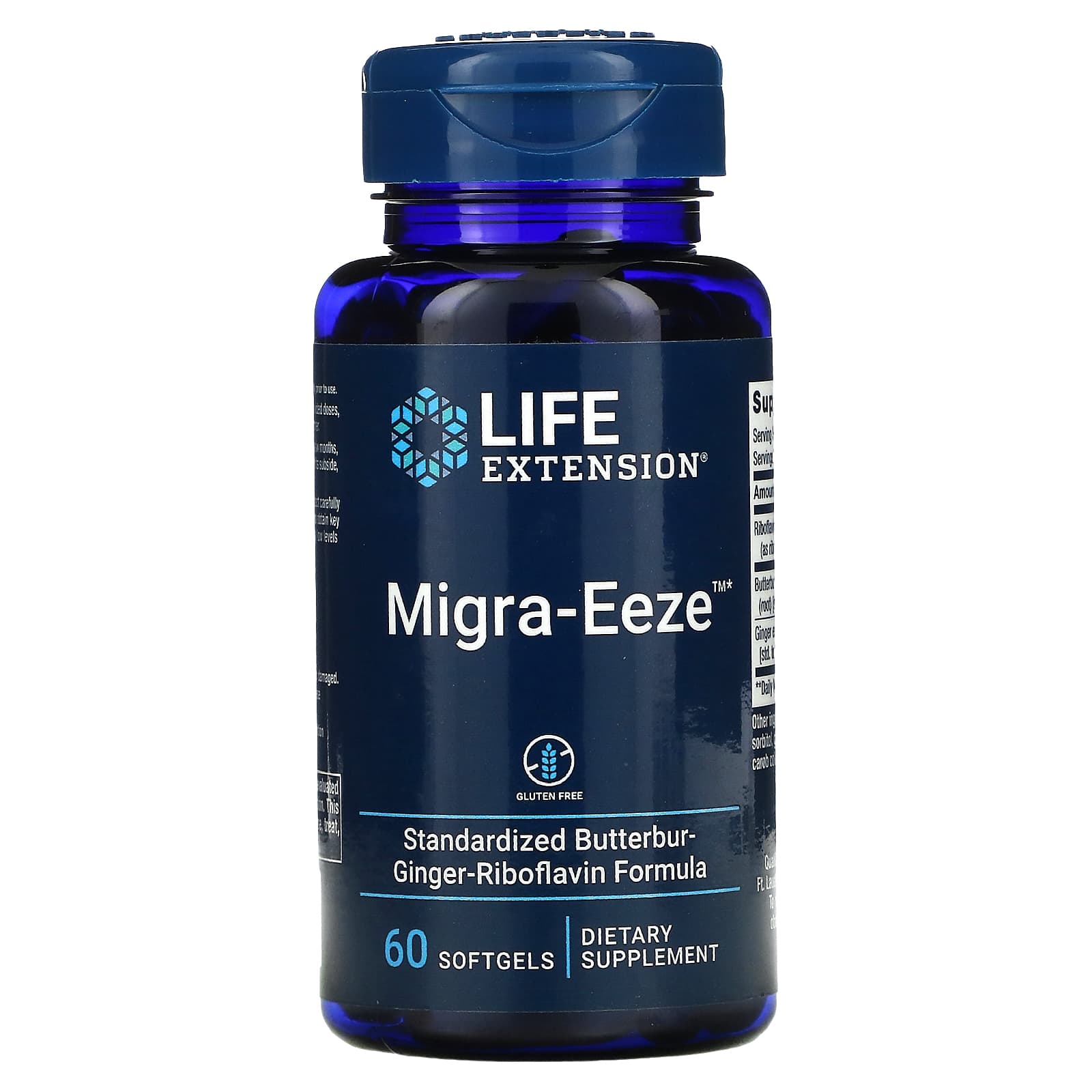 Life Extension, Migra-Eeze, 60 Softgels UPC 737870709060 | HiLife Vitamins