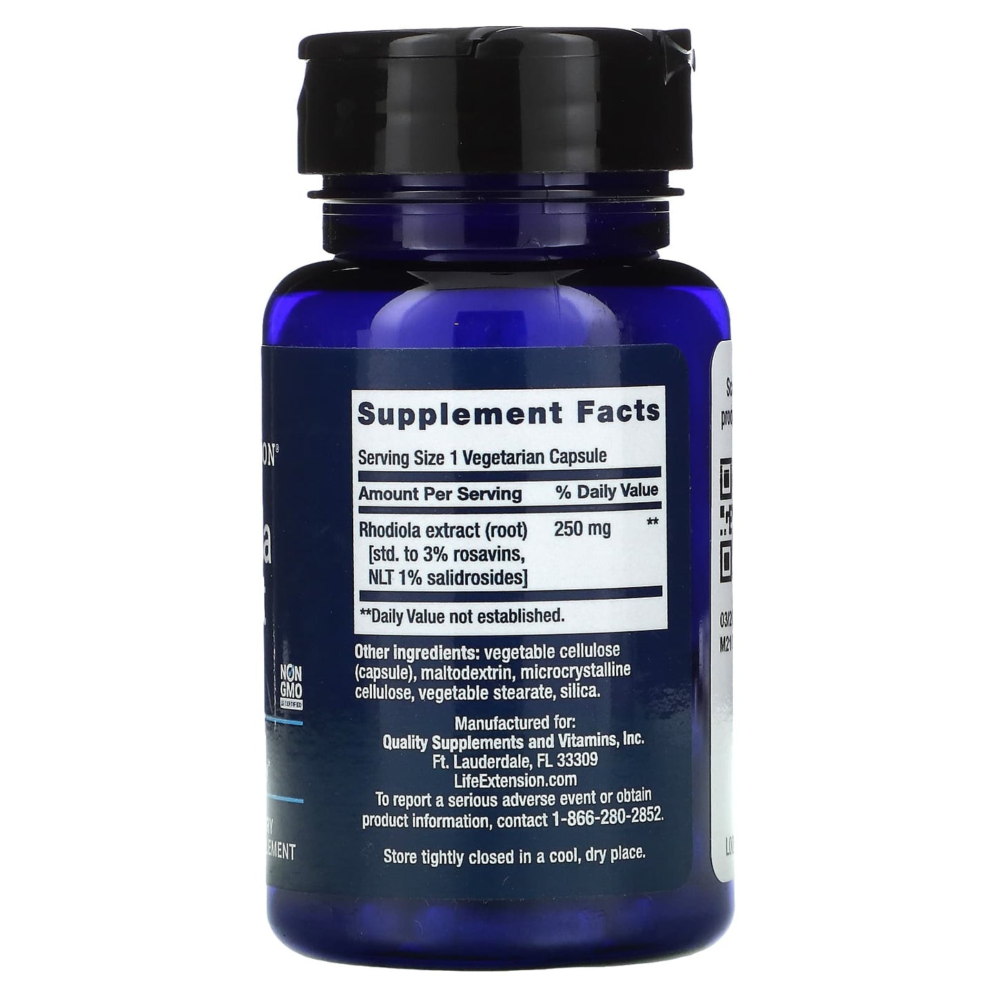 Life Extension, Rhodiola Extract, 250 mg, 60 Capsules UPC 737870889069 | HiLife Vitamins