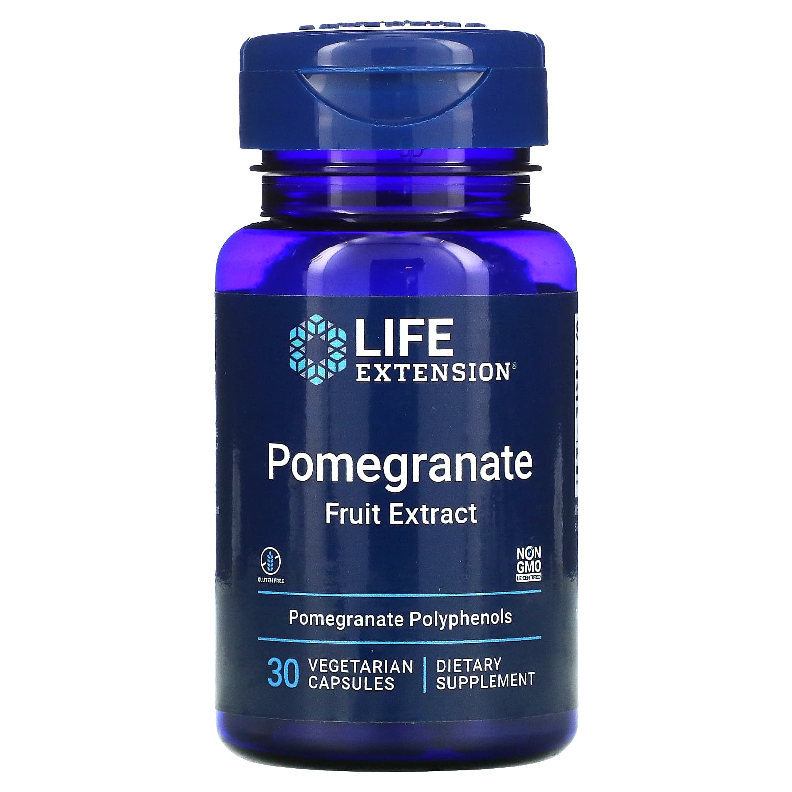 Life Extension, Pomegranate Fruit Extract, 30 Capsules UPC 737870956037 | HiLife Vitamins