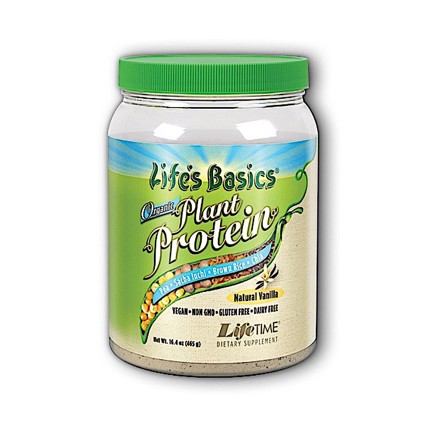 Lifetime, Life's Basics Organic Plant Protein, 16.39 OZ UPC 053232490101 | HiLife Vitamins
