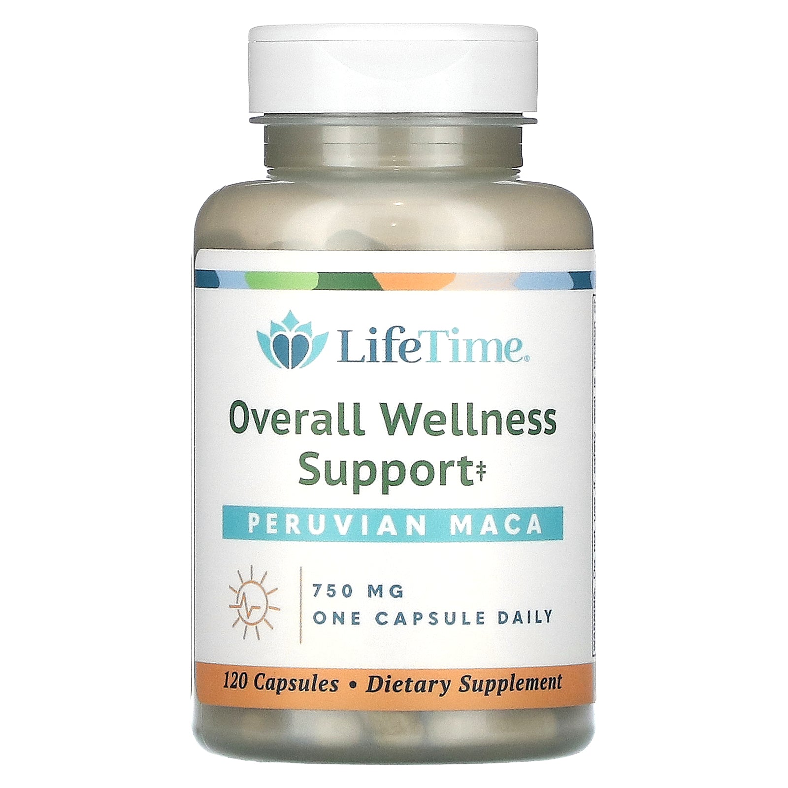 Lifetime, Peruvian Maca, 750 mg, 120 Capsules UPC 053232500657 | HiLife Vitamins