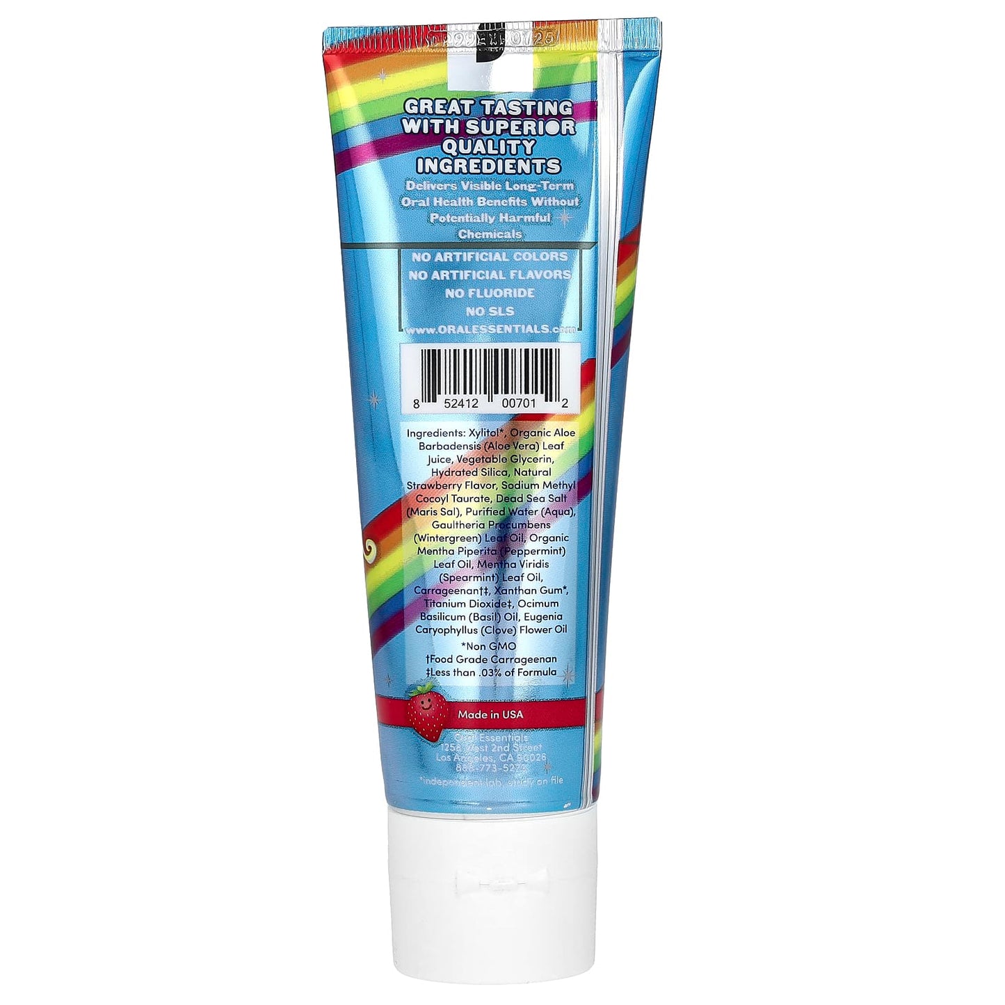 Lumineux Oral Essentials, Medically Developed Toothpaste, Kids Formula, Strawberry, 3.75 oz (106.3 g) UPC 852412007012 | HiLife Vitamins