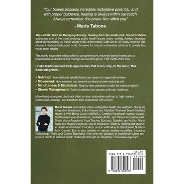 Maria Tabone, The Holistic Root to Managing Anxiety, Healing From the Inside Out, (Second Edition) UPC 798992809503 | HiLife Vitamins