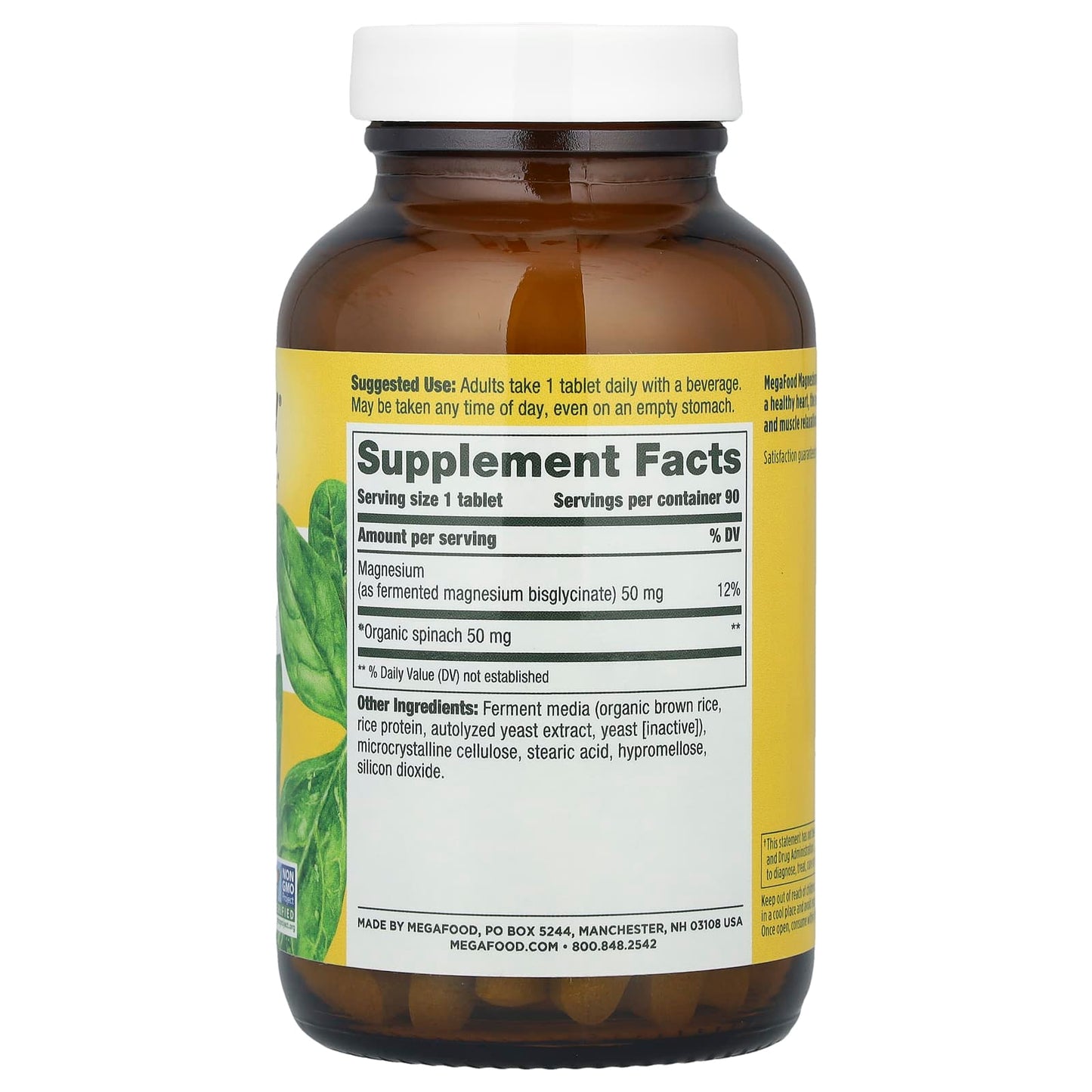 Megafood, Magnesium, 90 Tablets UPC 051494101209 | HiLife Vitamins