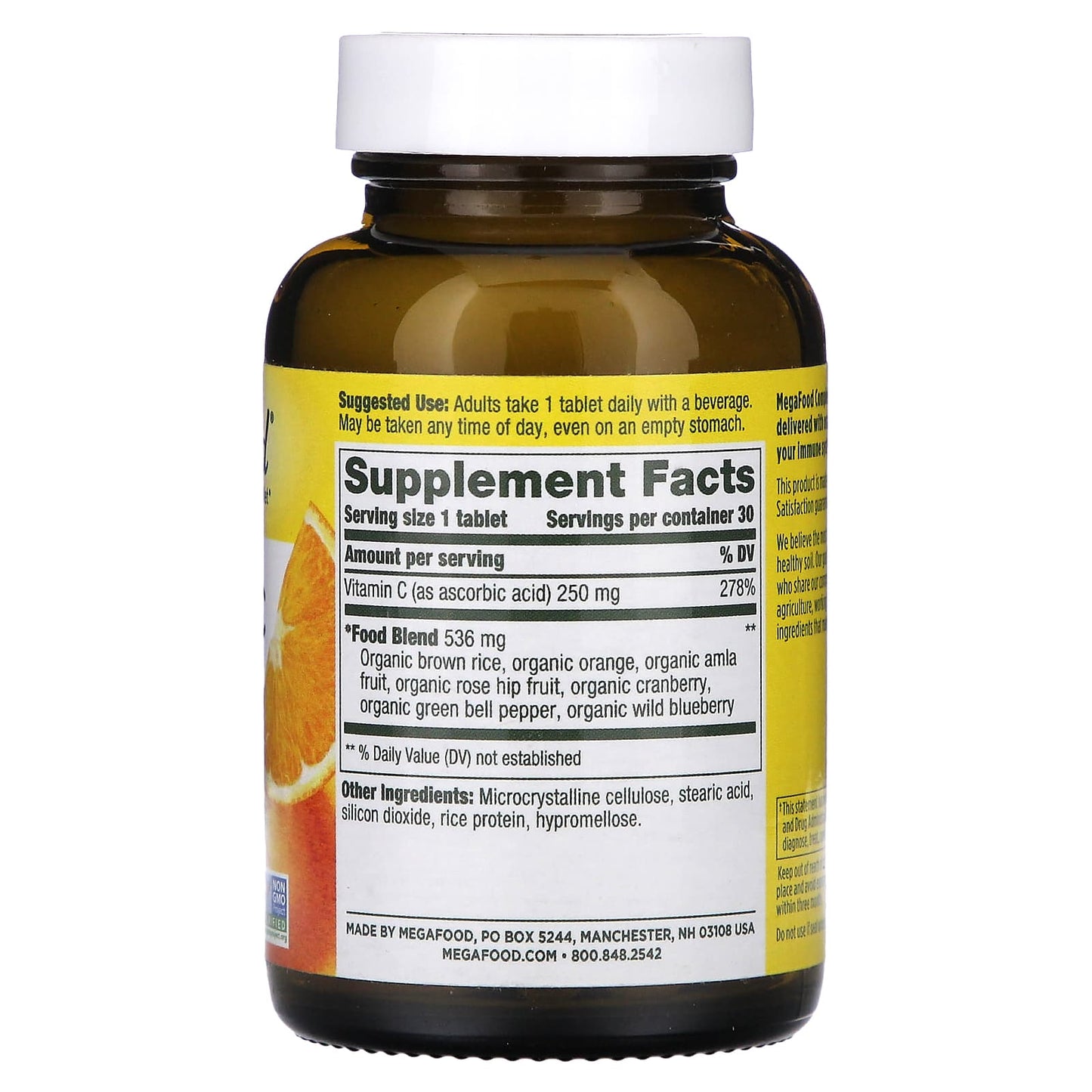 Megafood, Complex C, 30 Tablets UPC 051494101322 | HiLife Vitamins