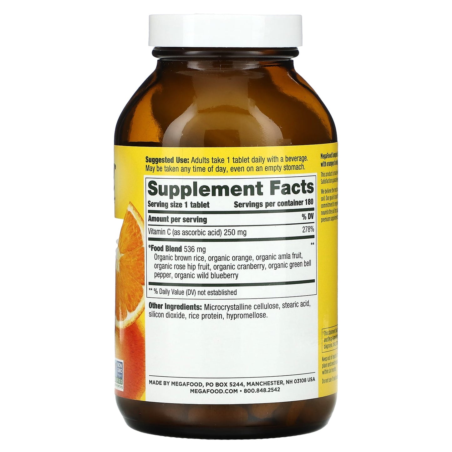 Megafood, Complex C, 180 Tablets UPC 051494101353 | HiLife Vitamins