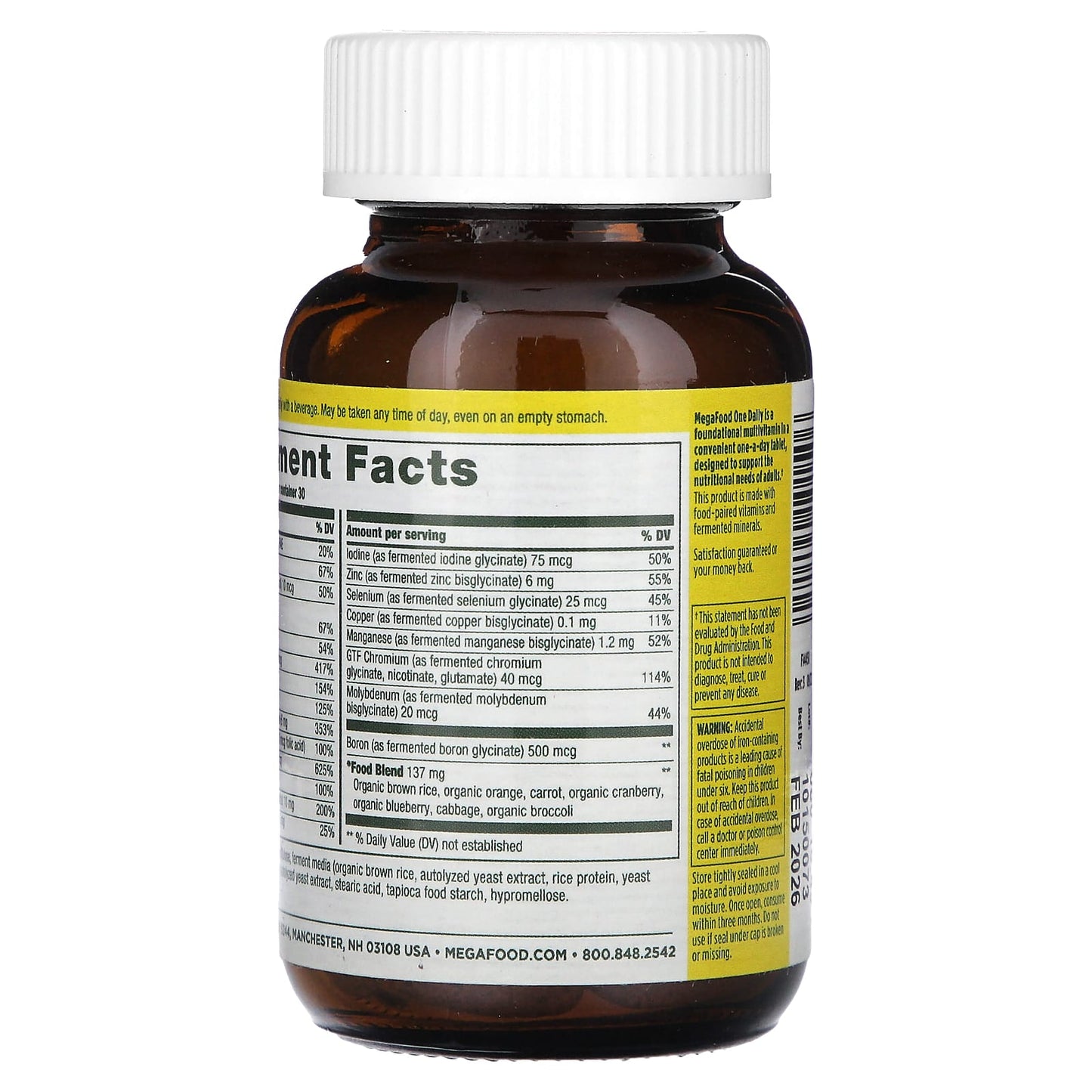 Megafood, One Daily, 30 Tablets UPC 051494101506 | HiLife Vitamins