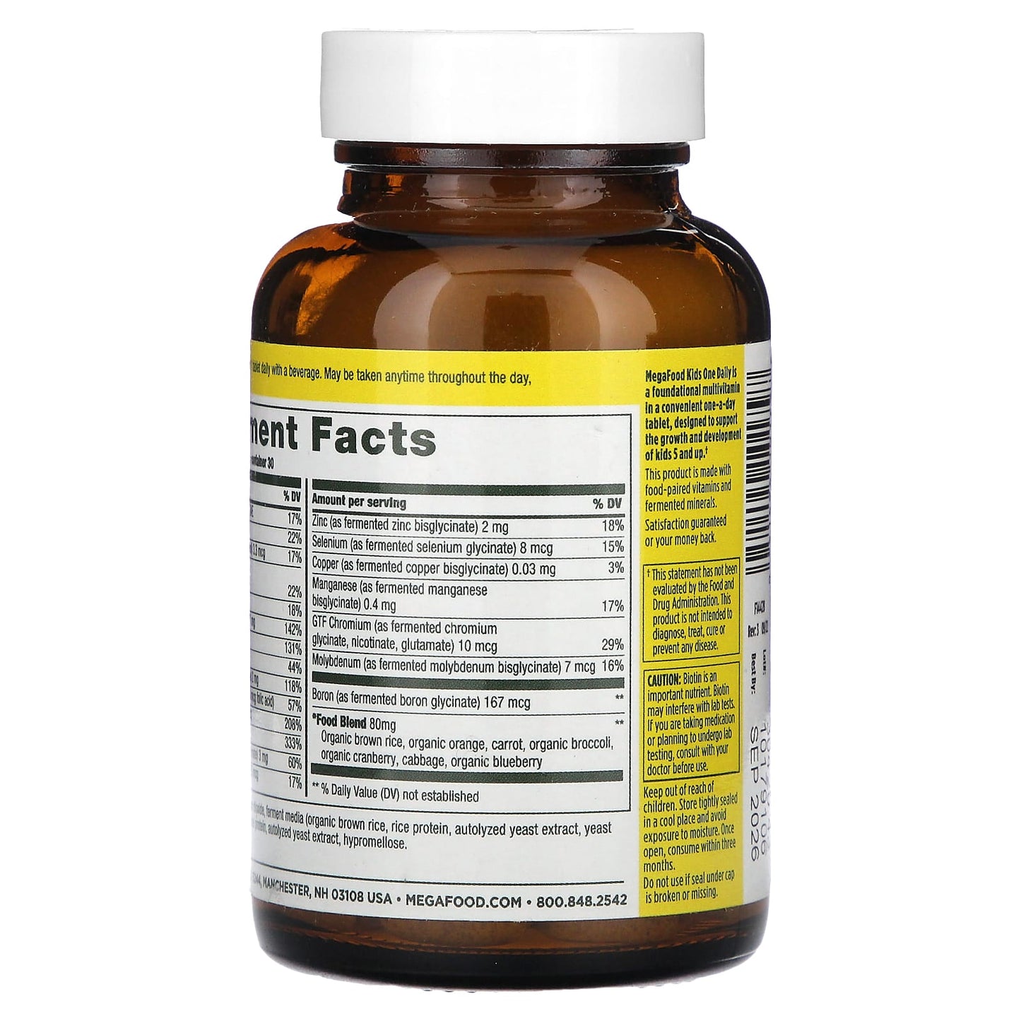 Megafood, Kids One Daily, 30 Tablets UPC 051494101797 | HiLife Vitamins