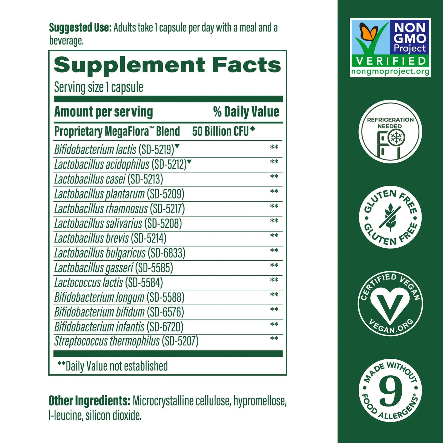 Megafood, MegaFlora® Plus Probiotic, 60 Capsules UPC 051494102237 | HiLife Vitamins