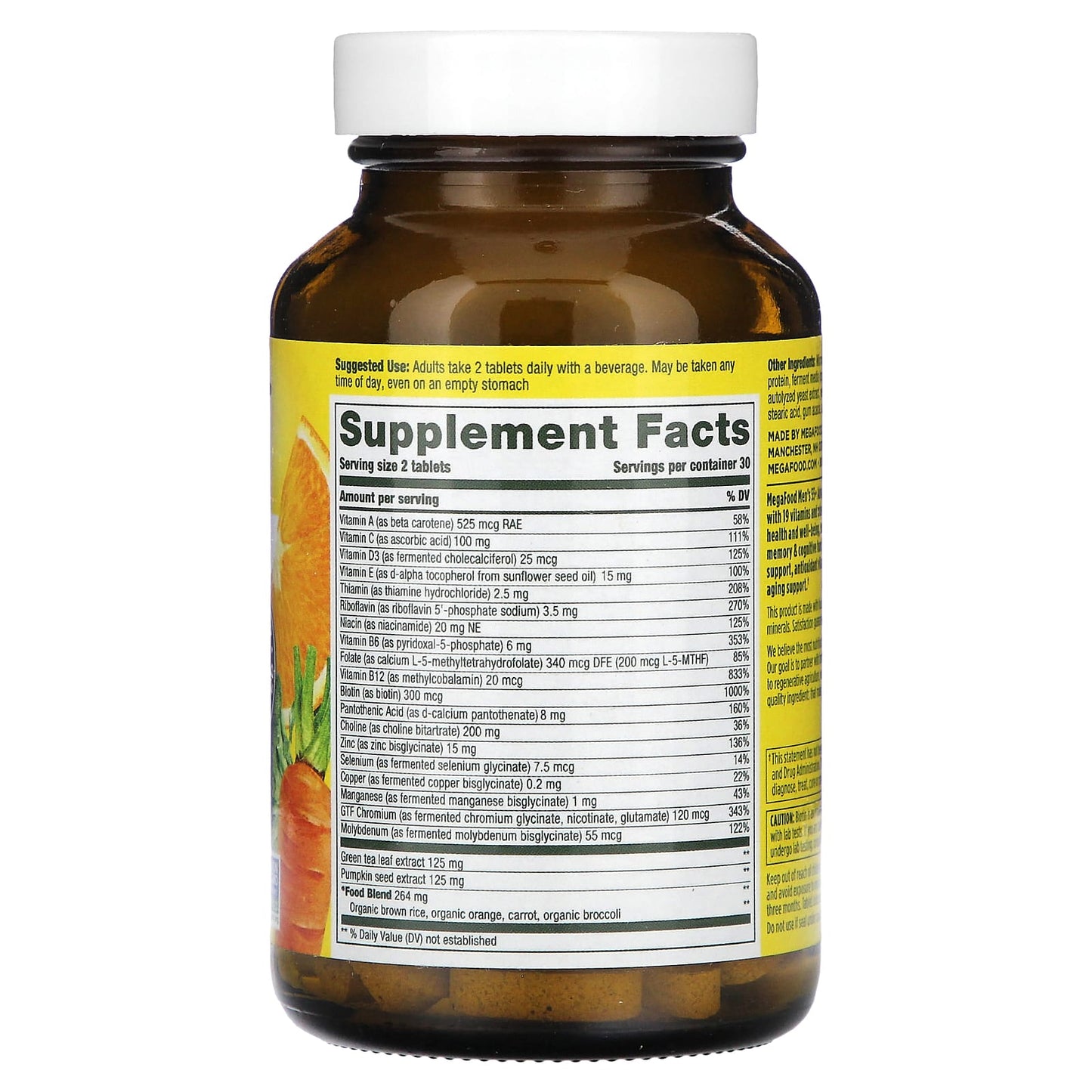 Megafood, Multi For Men 55+, 60 Tablets UPC 051494102732 | HiLife Vitamins