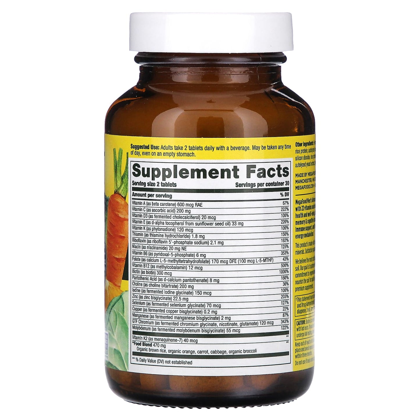 Megafood, Multi For Men, 60 Tablets UPC 051494103197 | HiLife Vitamins