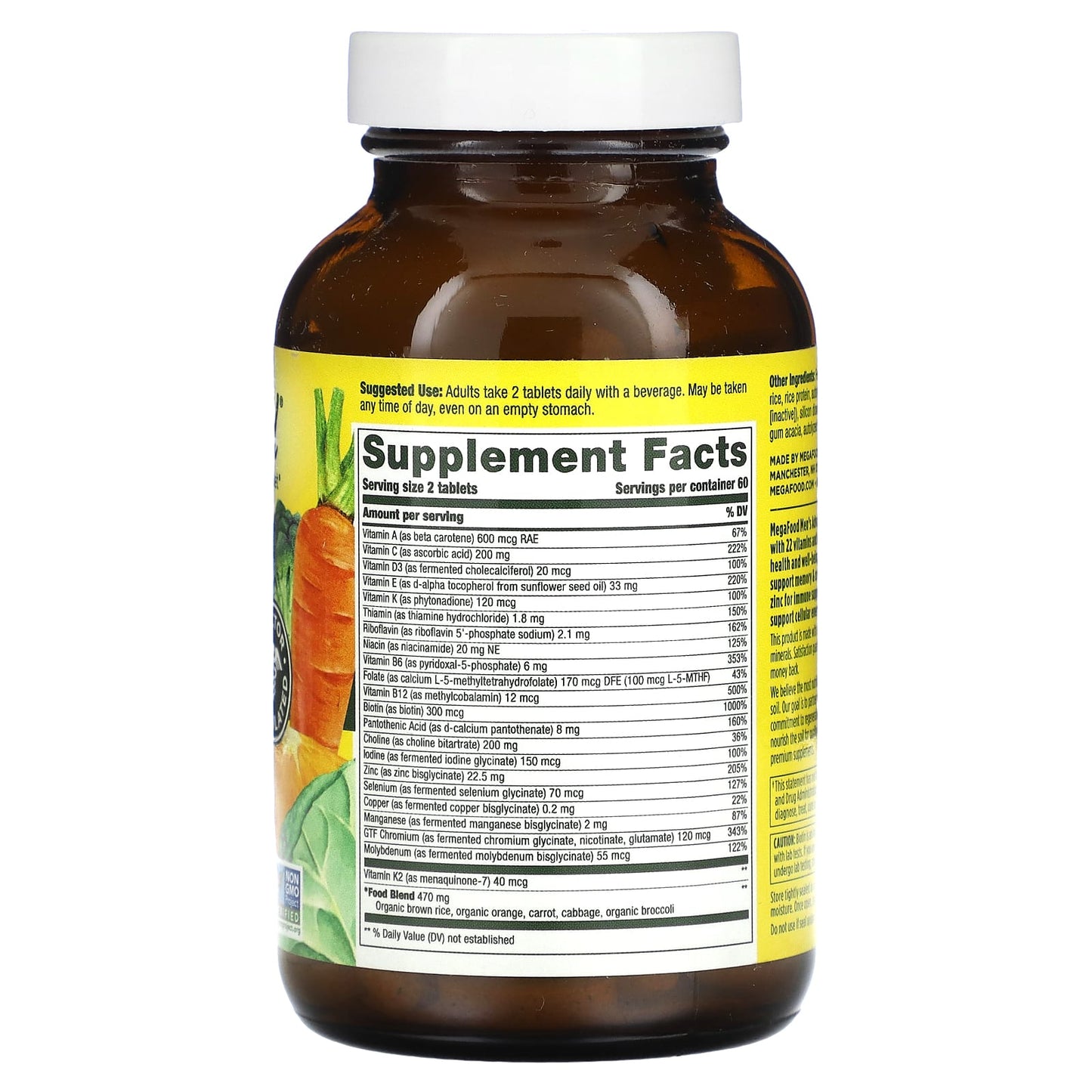 Megafood, Multi For Men, 120 Tablets UPC 051494103203 | HiLife Vitamins