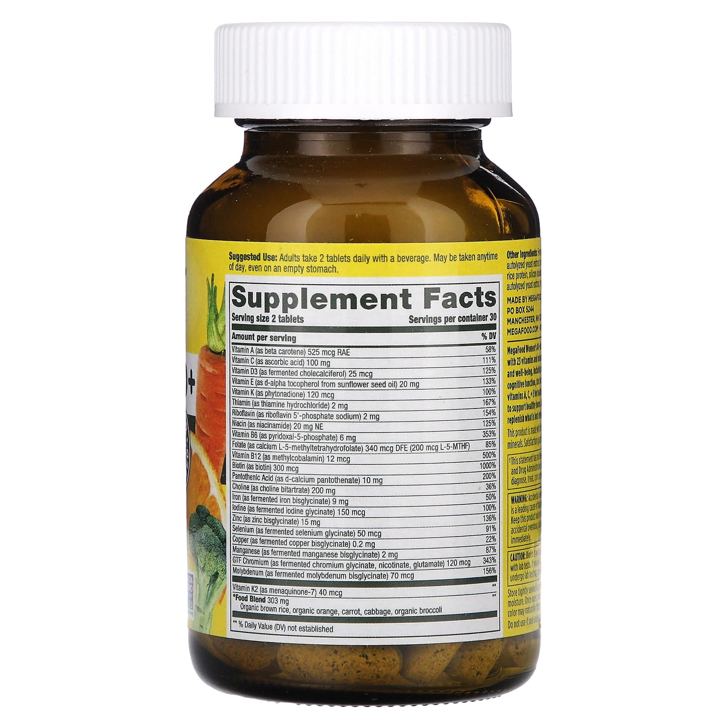 Megafood, Multi For Women 40+, 60 Tablets UPC 051494103210 | HiLife Vitamins