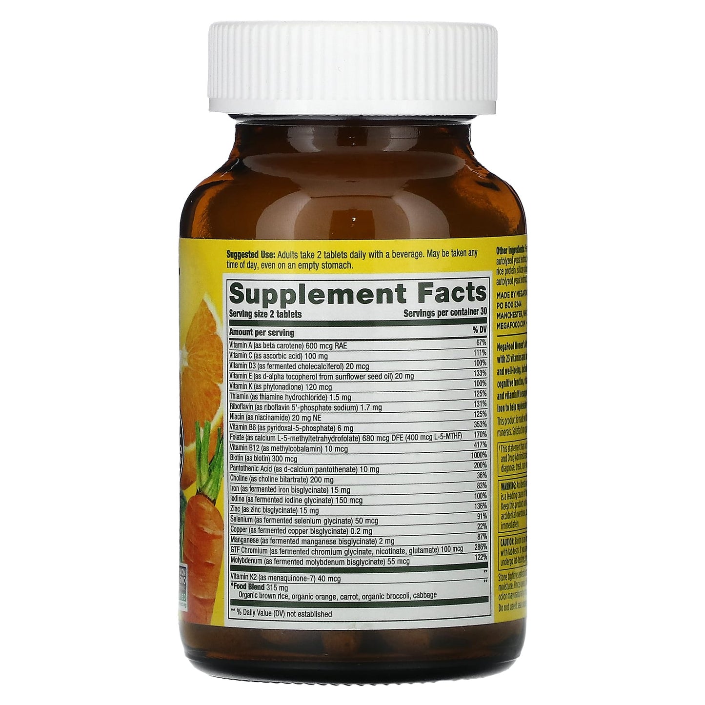 Megafood, Multi For Women, 60 Tablets - 051494103234 | Hilife Vitamins