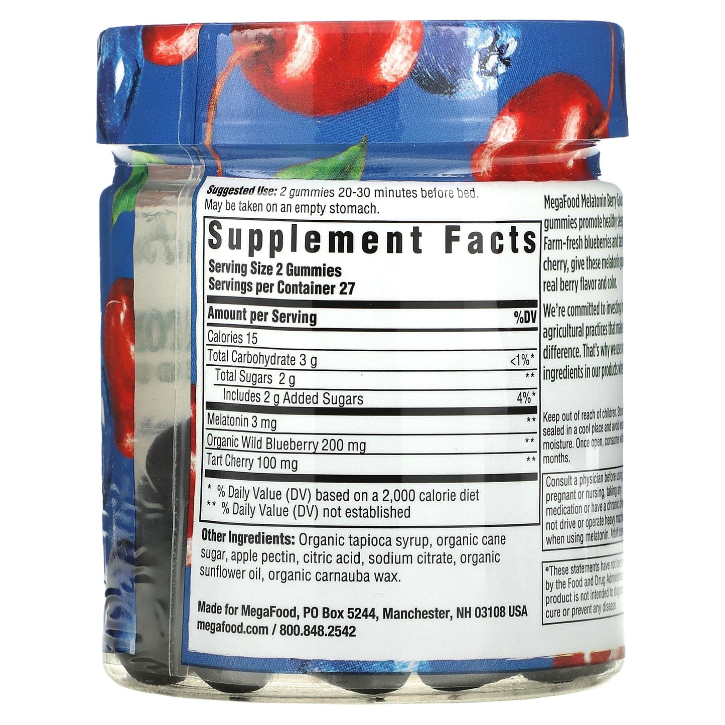 Megafood, Melatonin Berry Good Sleep, 54 Gummies UPC 051494104156 | HiLife Vitamins