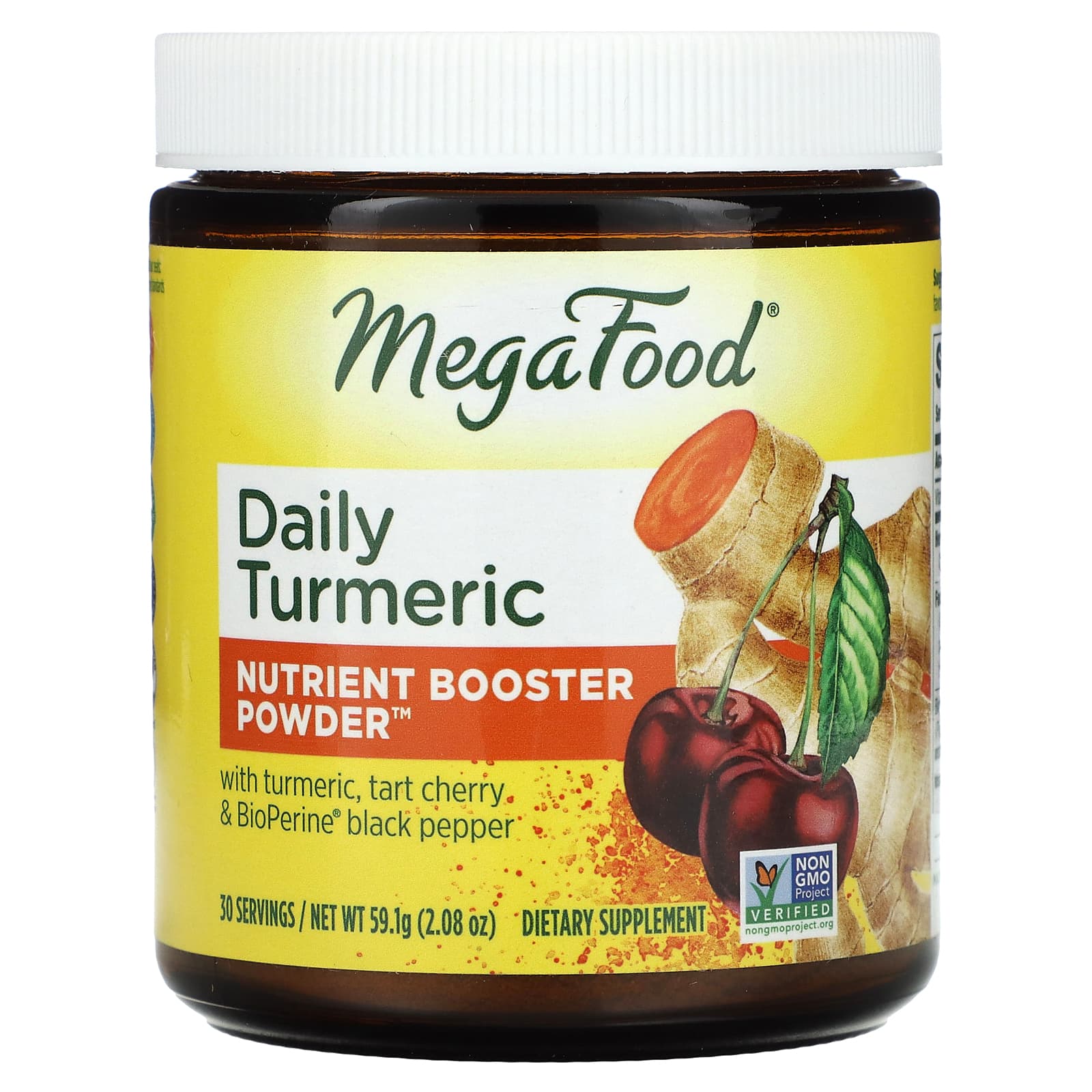 Megafood, Daily Turmeric Nutrient Booster Powder 30 Servings, 2.08 Oz UPC 051494601389 | HiLife Vitamins