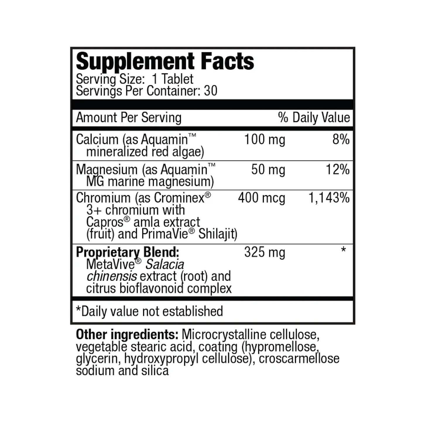 Mend, Control Glucose, 30 Tablets UPC 860003220566 | HiLife Vitamins