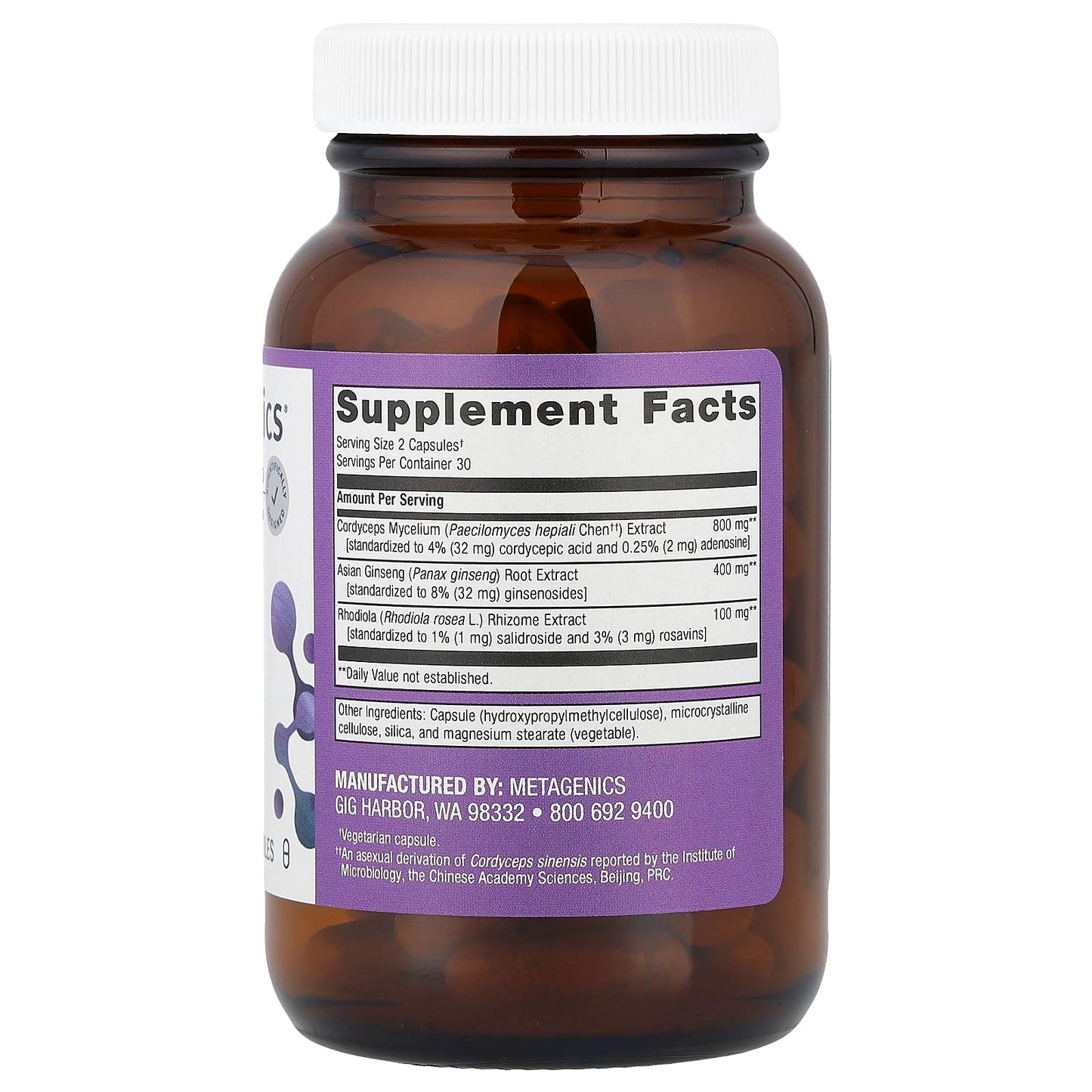 Metagenics, Adreset, 60 Capsules UPC 755571011053 | HiLife Vitamins