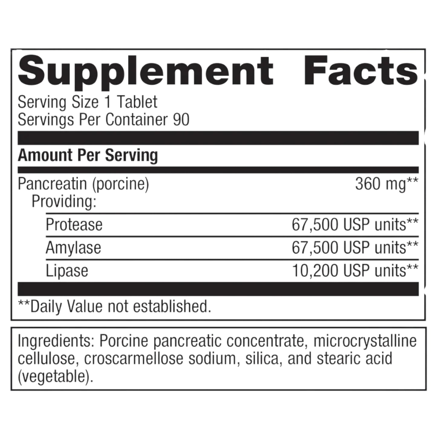 Metagenics, SpectraZyme® Pancreatic Enzymes, 90 Tablets UPC 755571939623 | Hilife Vitamins