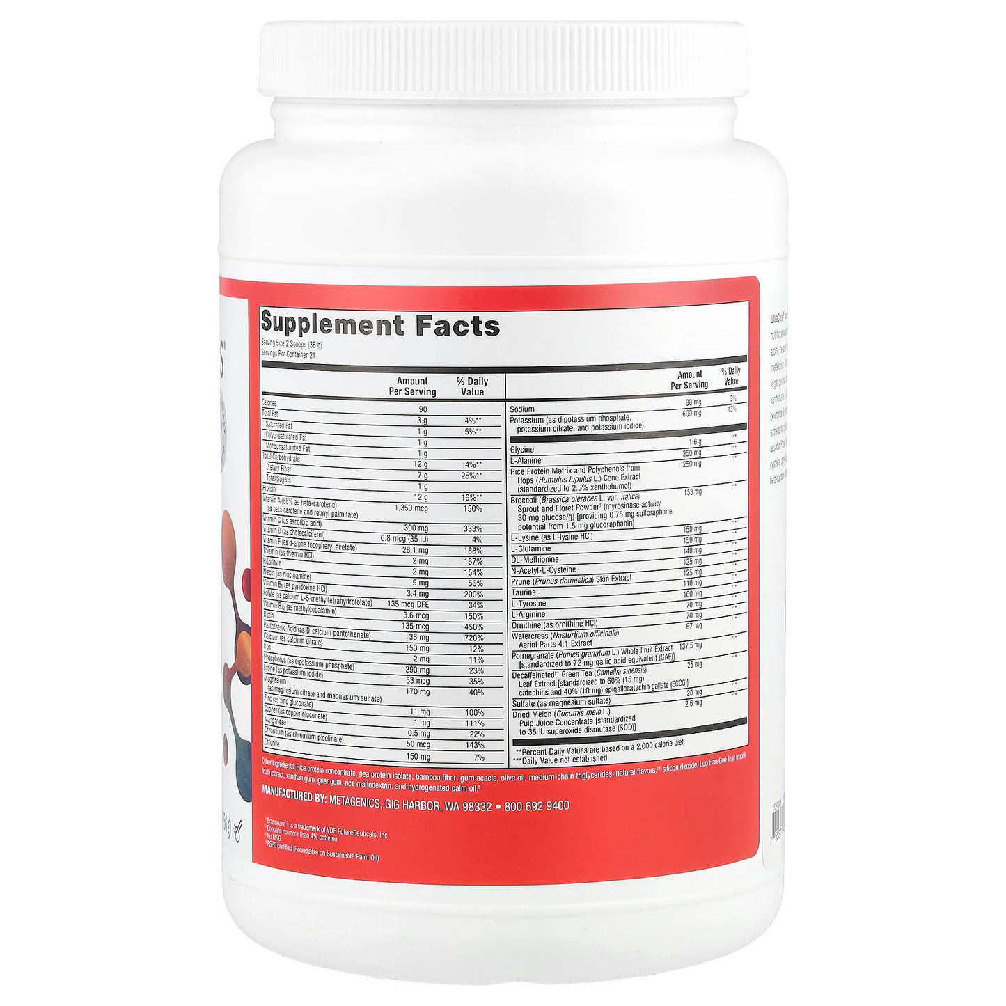 Metagenics, UltraClear® Renew Detox Powder, Vanilla Flavor, 26.67 oz (756 g) UPC 755571943927 | HiLife Vitamins
